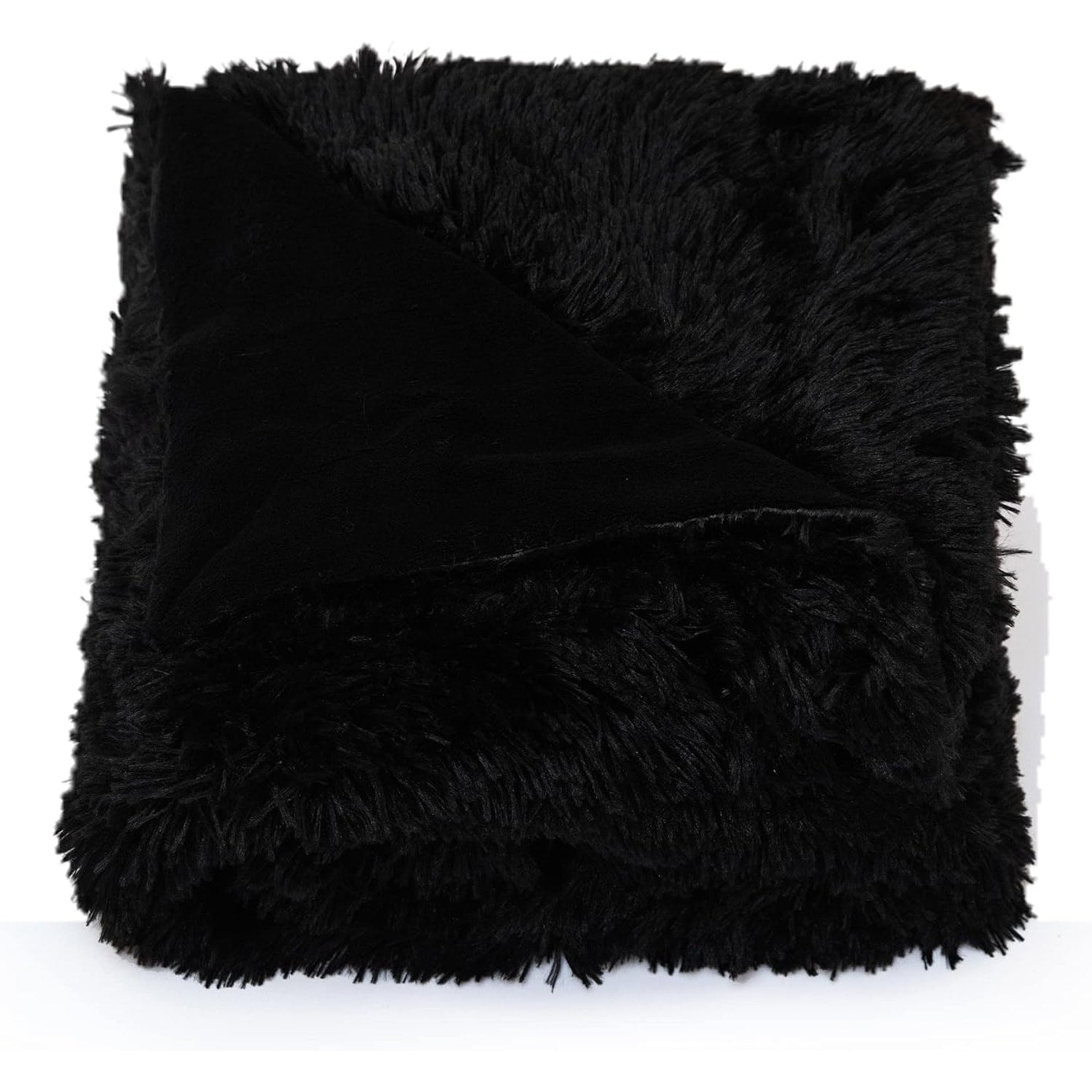 Cheer Collection Reversible Faux Fur Accent Throw Blanket