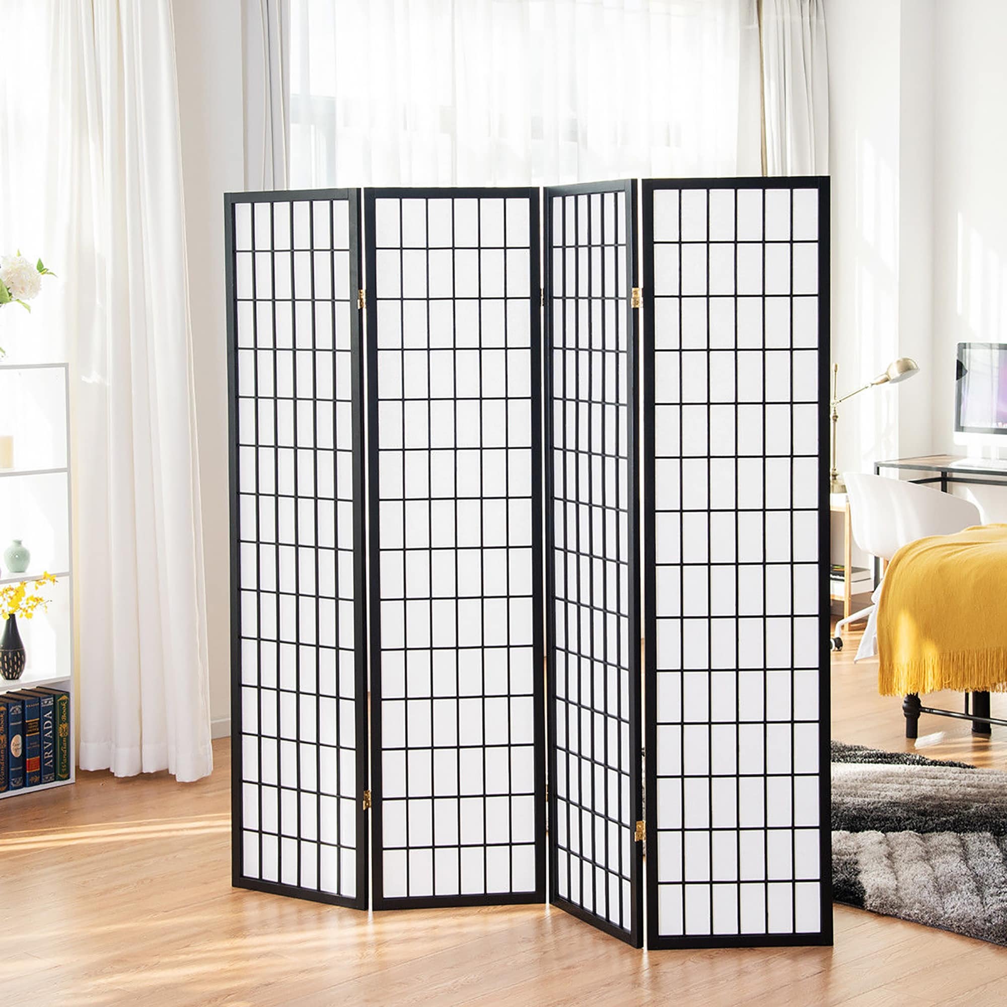 Multi Panel Natural Room Divider