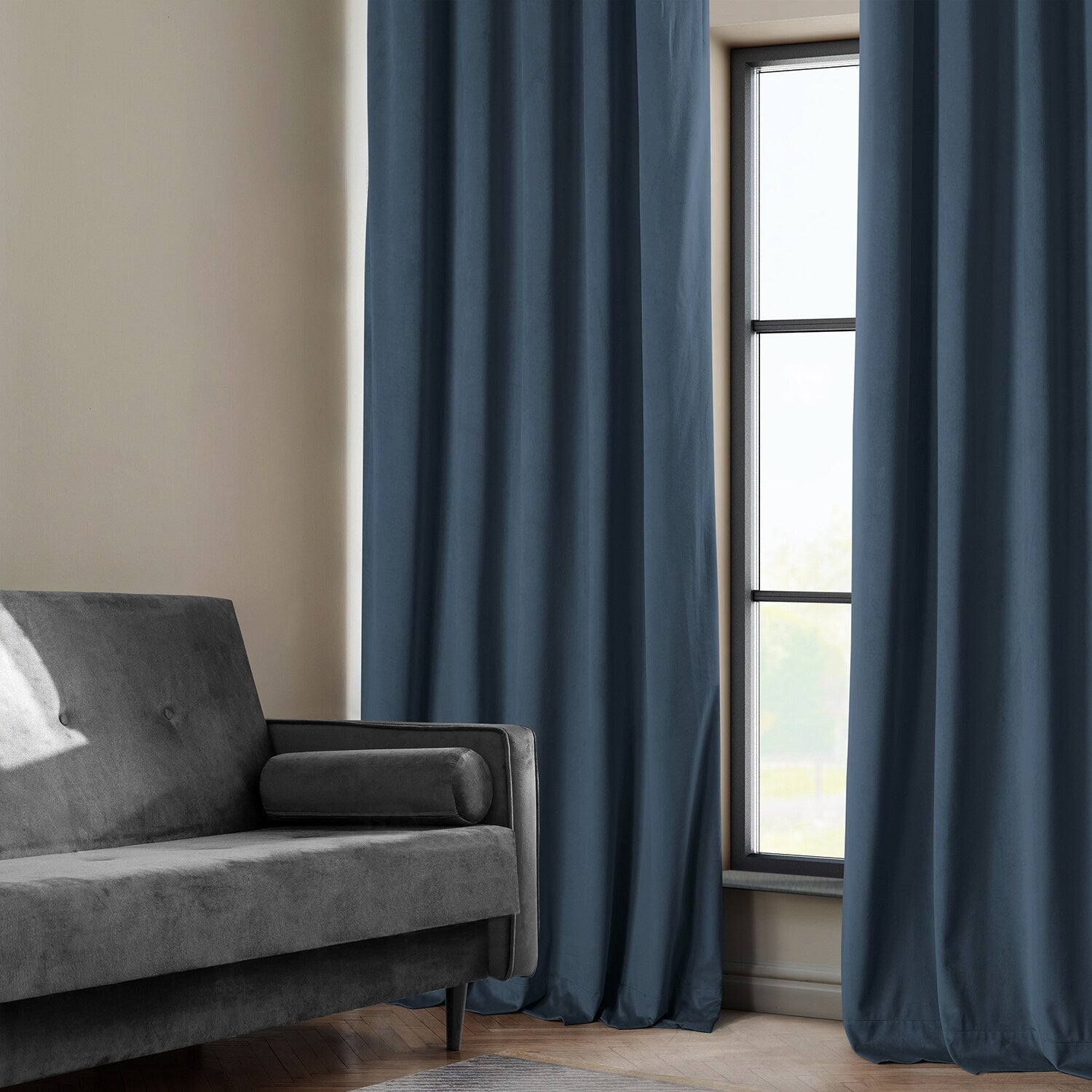 Exclusive Fabrics Heritage Plush Velvet Room Darkening Curtains (1 Panel) Luxury Velvet Curtains for Bedroom & Living Room.