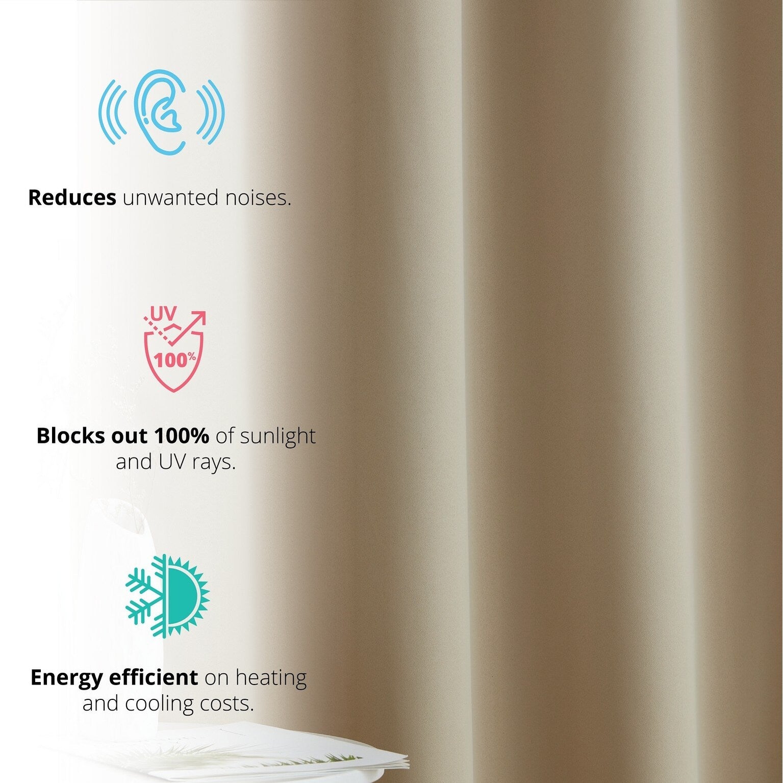 Dakota Complete Blackout Drapery Heavy Thermal Insulated Efficient Window Curtain Grommet Panels, 2 Panels