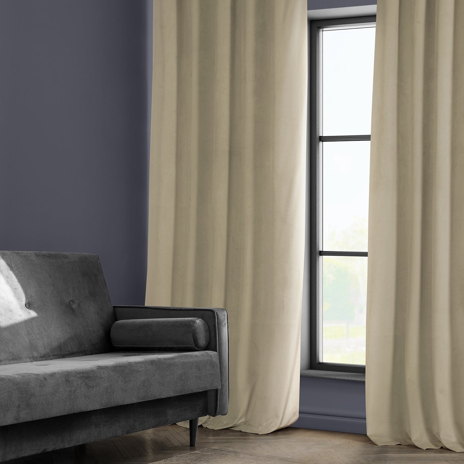 Exclusive Fabrics Heritage Plush Velvet Room Darkening Curtains (1 Panel) Luxury Velvet Curtains for Bedroom & Living Room.