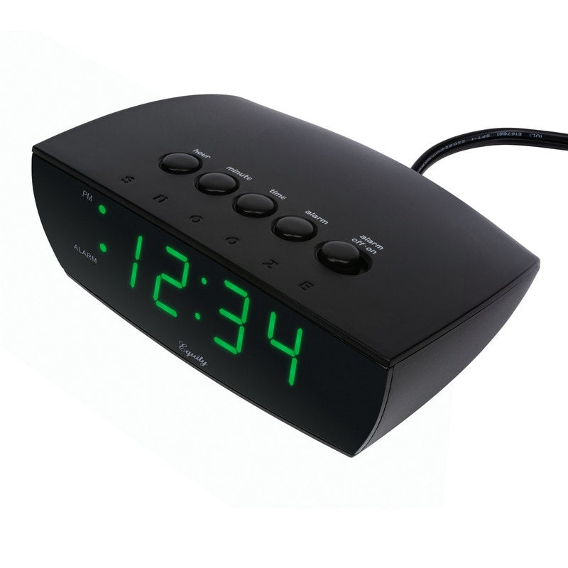 Equity by La Crosse 75902 Green LED 0.9 Inch Digital Alarm Clock