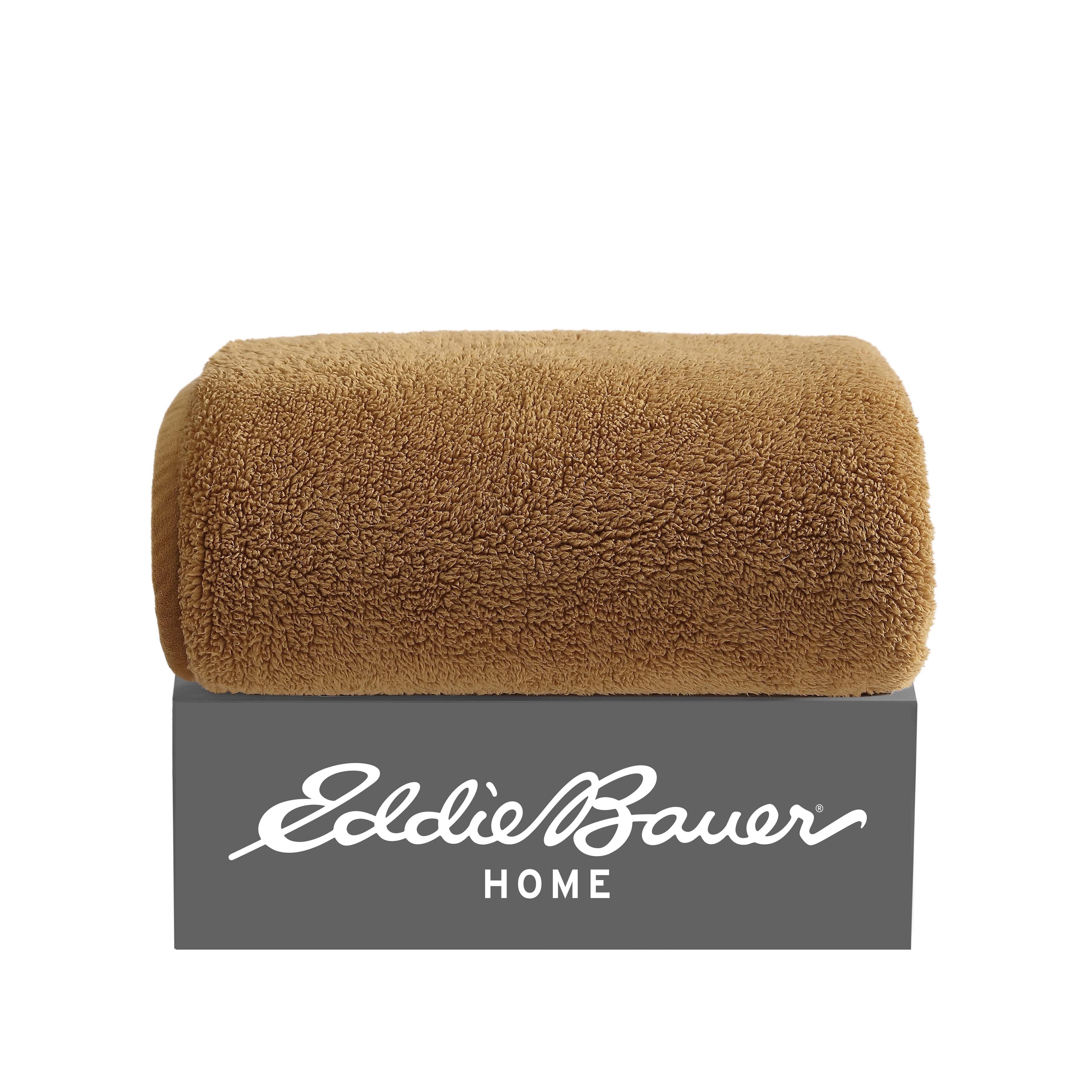 Eddie Bauer Printed Faux Shearling- Reversible Throw Blankets