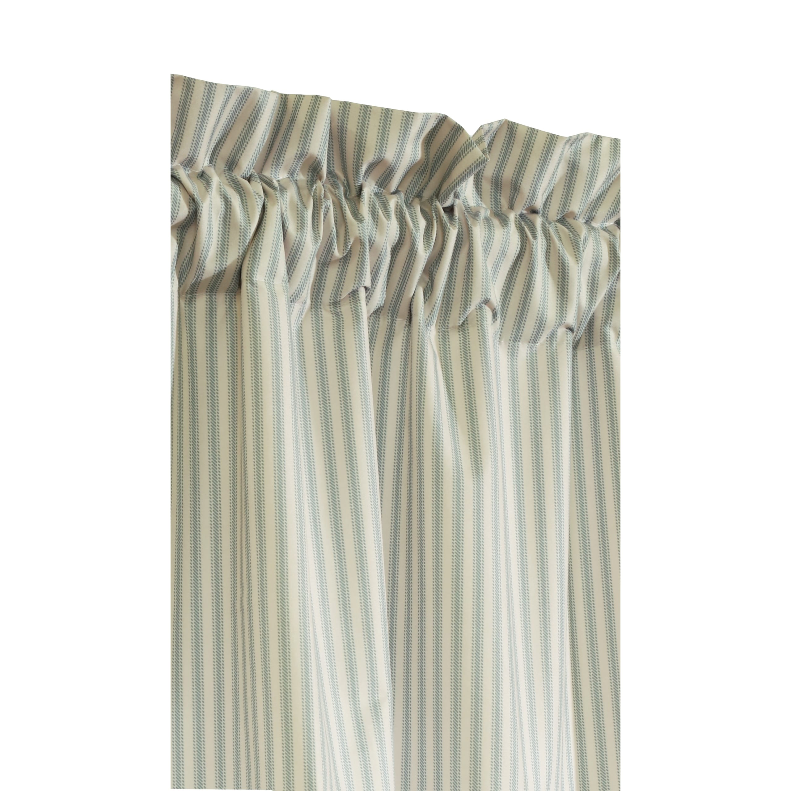 ThermaLogic Ticking Stripe Pole Top Window Curtain Panel Set