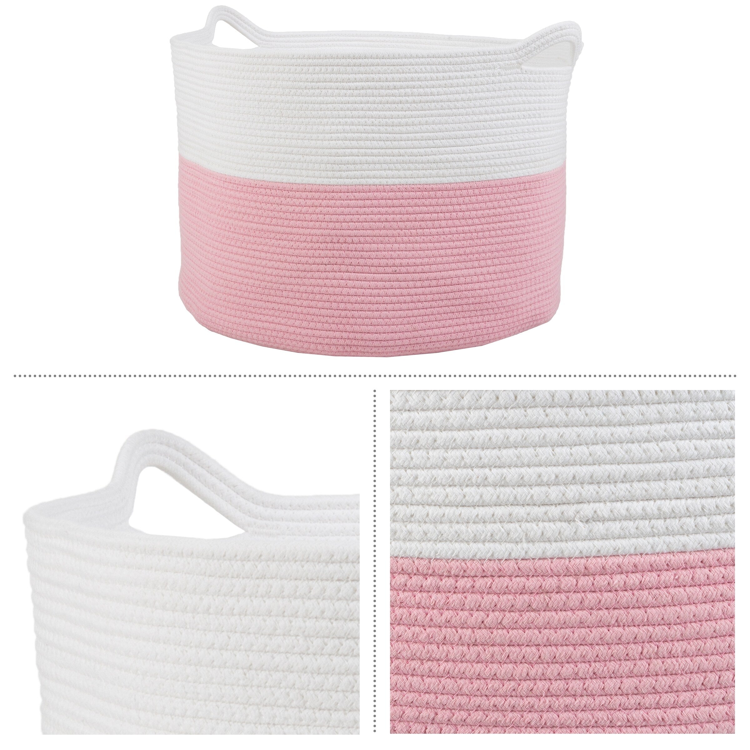 Extra-Large Basket - Cotton Rope Basket with Handles - Baskets for Organizing by Home-Complete