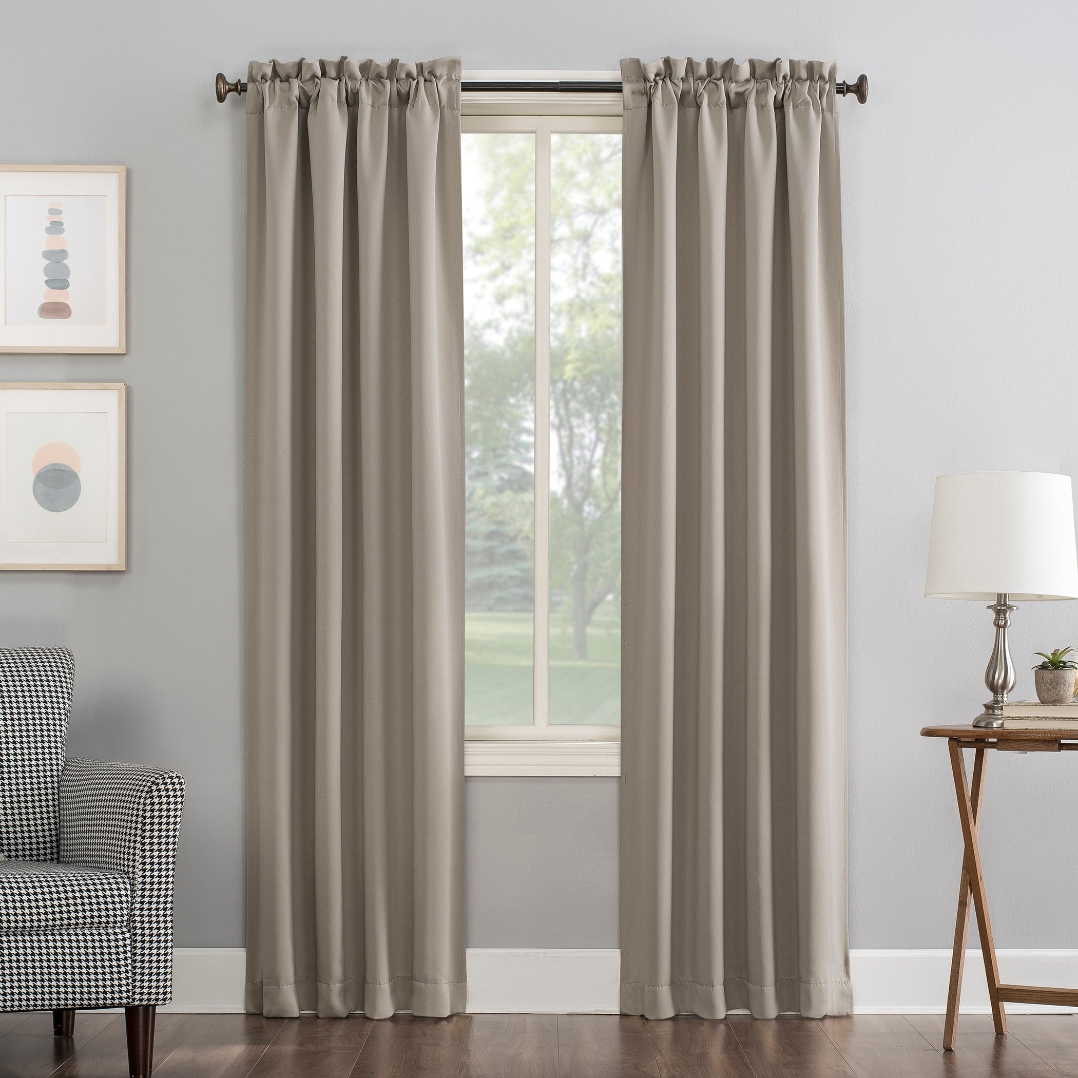 Sun Zero Hayden Energy Saving Blackout Rod Pocket 1-Piece Curtain Panel, Single Panel