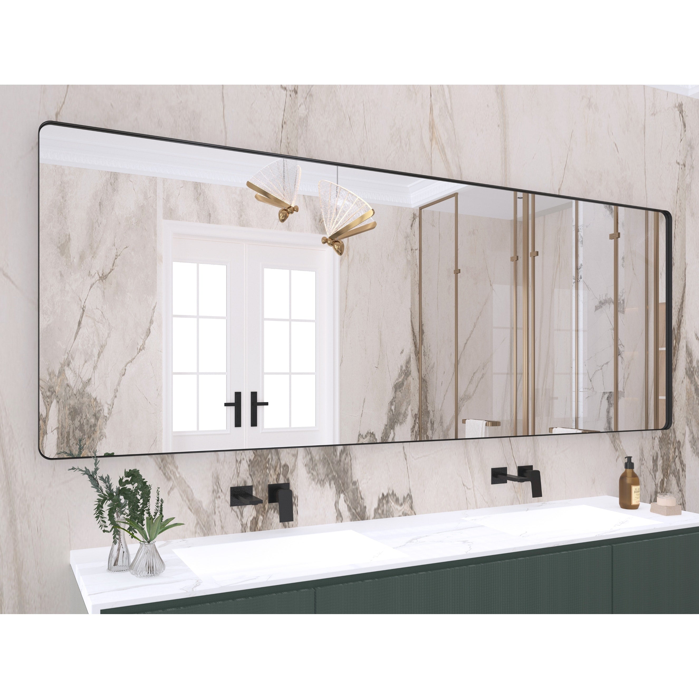 Framed Wall Mounted Bathroom Vanity Mirror