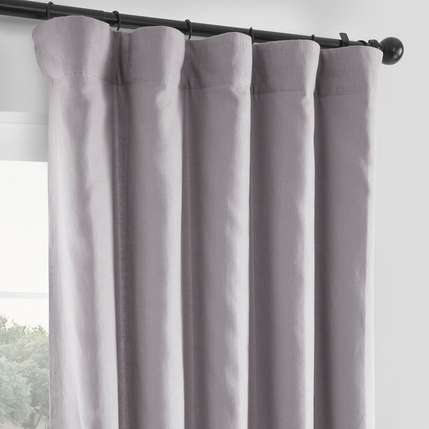 Exclusive Fabrics French Linen Room Darkening Curtains Panel - Elegant luxurious Drapes (1 Panel)