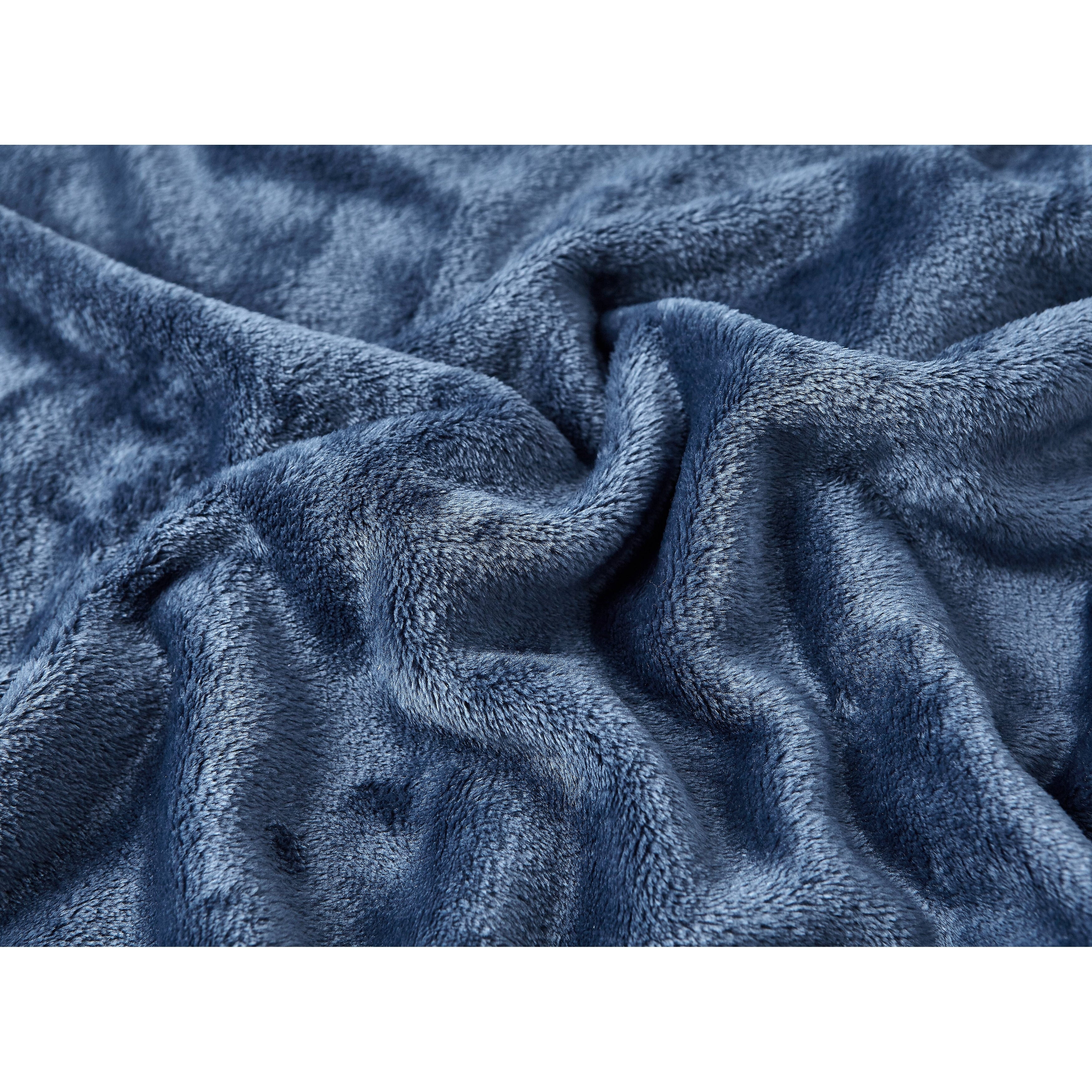 Nautica Solid Ultra Soft Plush Fleece Bed Blanket