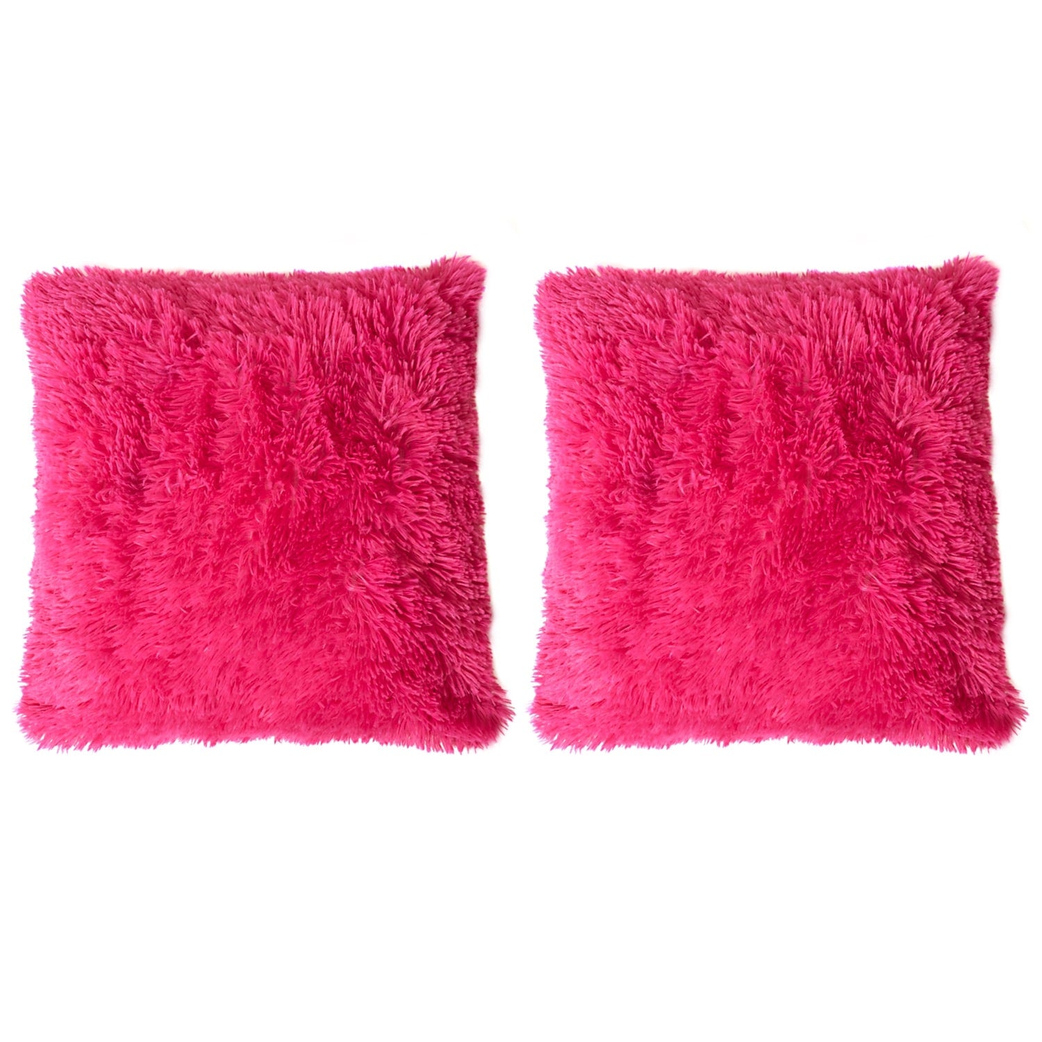 Faux Fur Decorative 18-inch Throw Pillows (Set of 2)