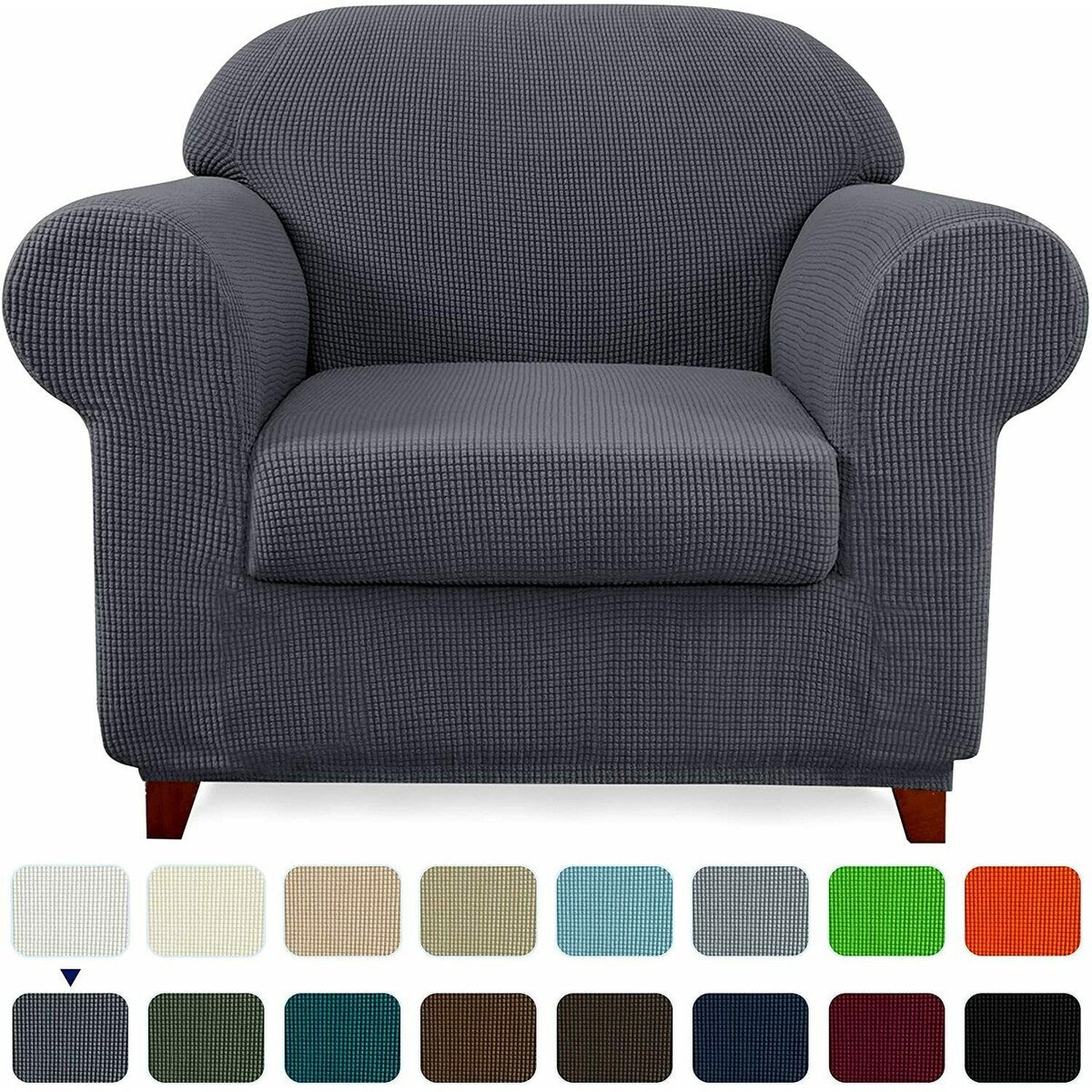 Subrtex 2 Piece Armchair Slipcover Stretch Spandex Furniture Protector