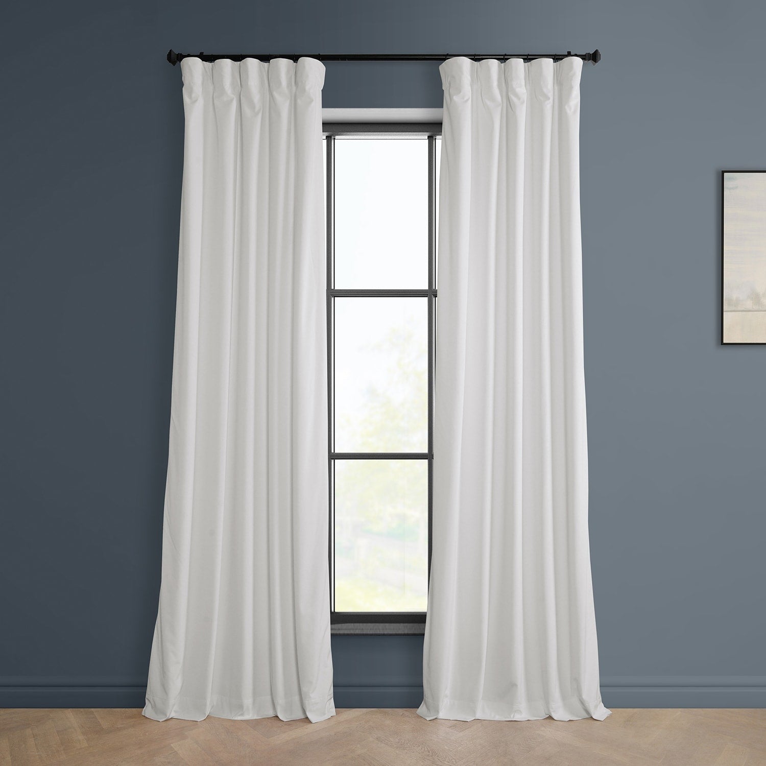 Exclusive Fabrics Heritage Plush Velvet Room Darkening Curtains (1 Panel) Luxury Velvet Curtains for Bedroom & Living Room.