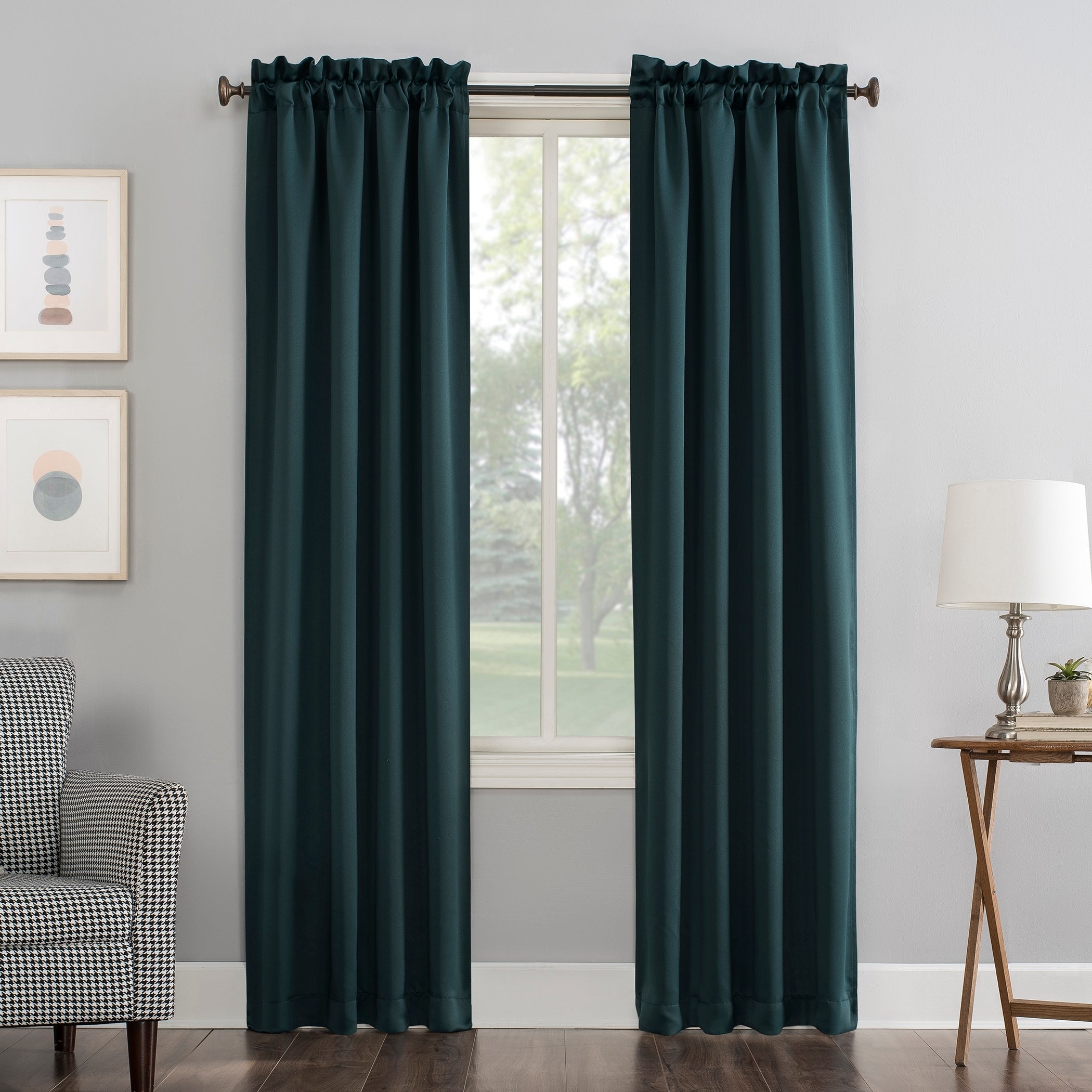 Sun Zero Hayden Energy Saving Blackout Rod Pocket 1-Piece Curtain Panel, Single Panel