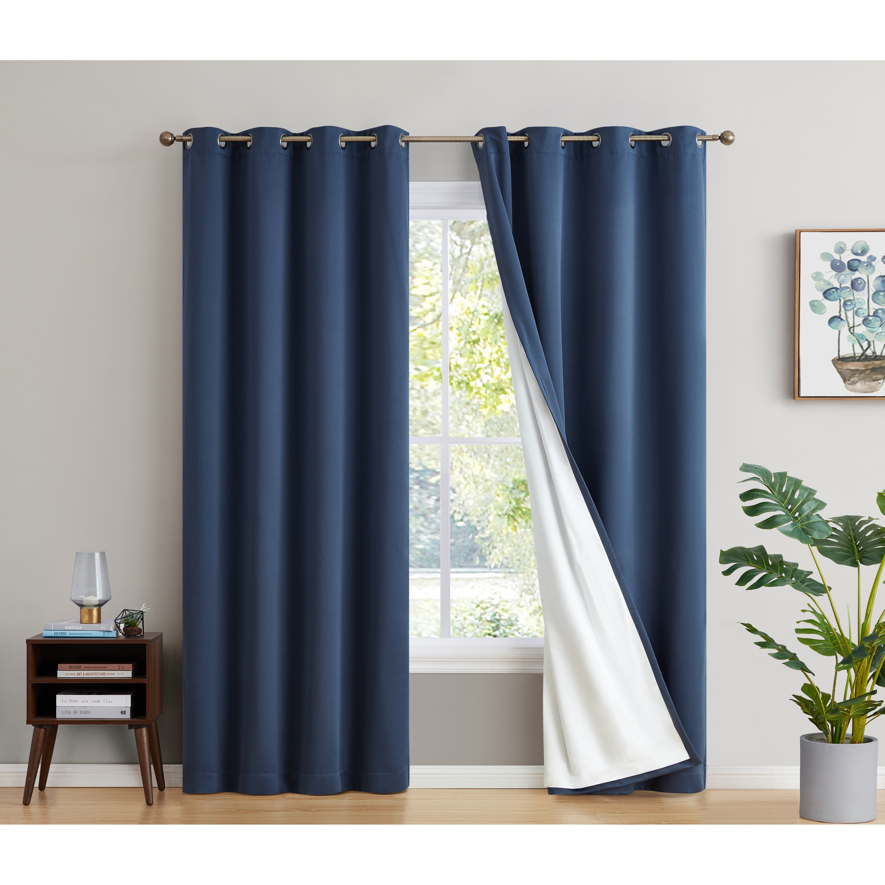 Dakota Complete Blackout Drapery Heavy Thermal Insulated Efficient Window Curtain Grommet Panels, 2 Panels