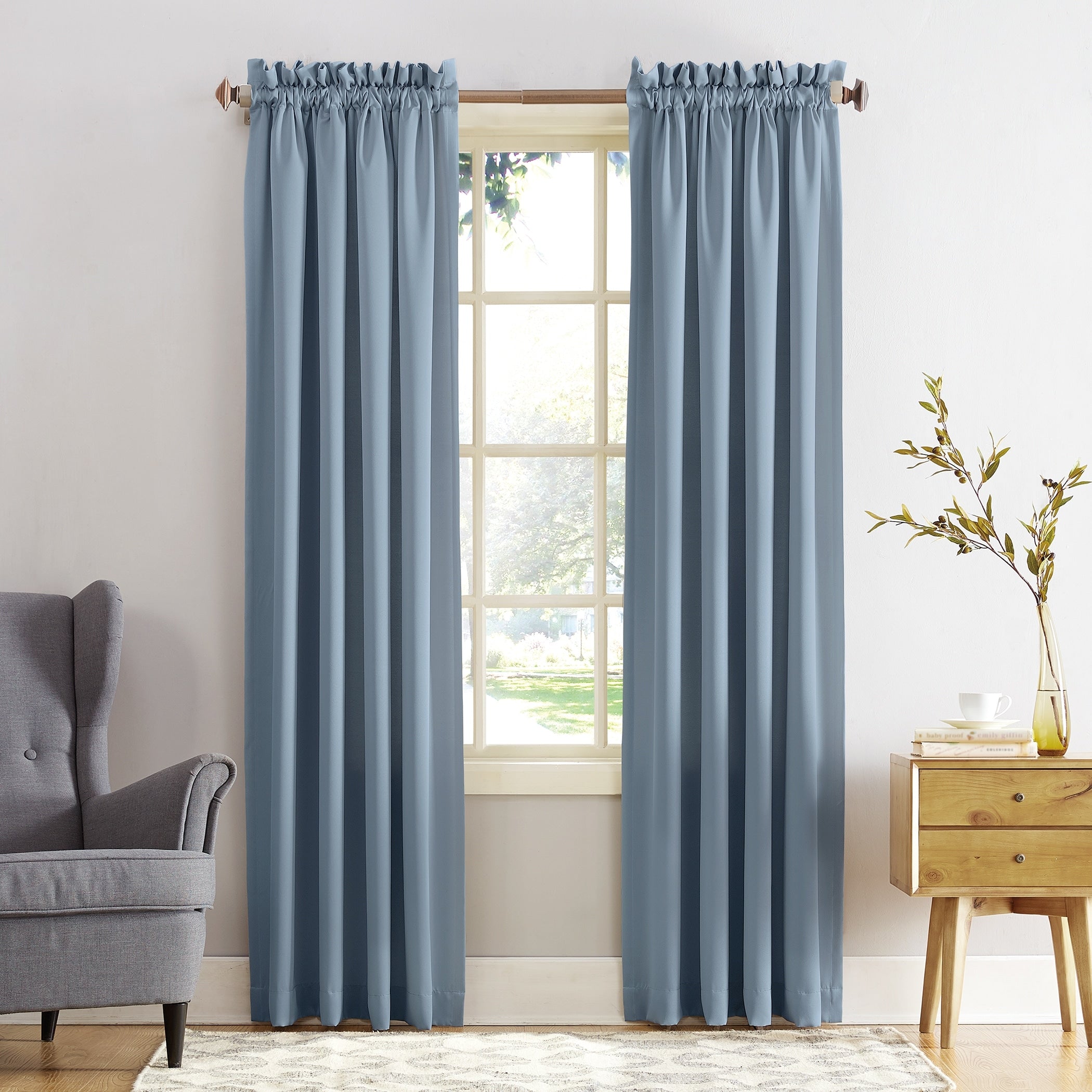 Porch & Den Inez Room Darkening Window Curtain Panel and Valance, Single Panel