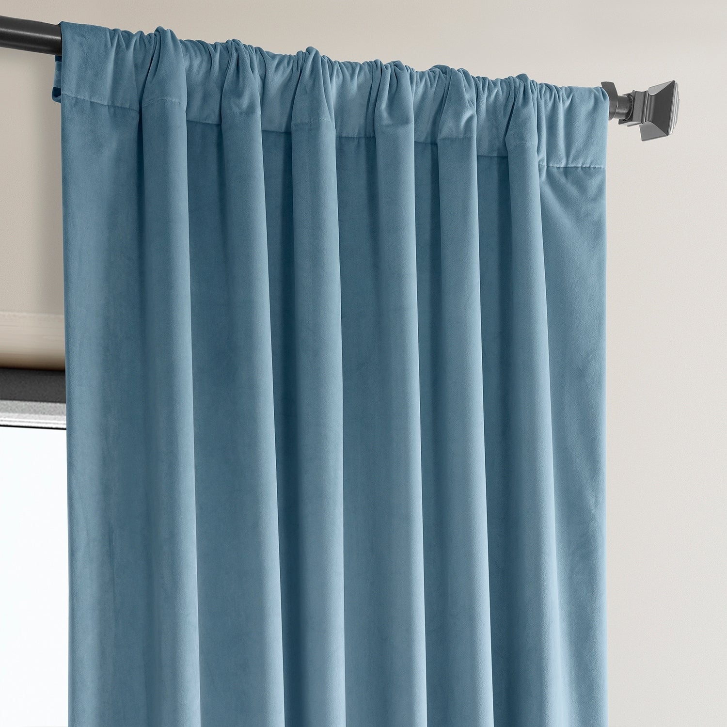 Exclusive Fabrics Heritage Plush Velvet Room Darkening Curtains (1 Panel) Luxury Velvet Curtains for Bedroom & Living Room.