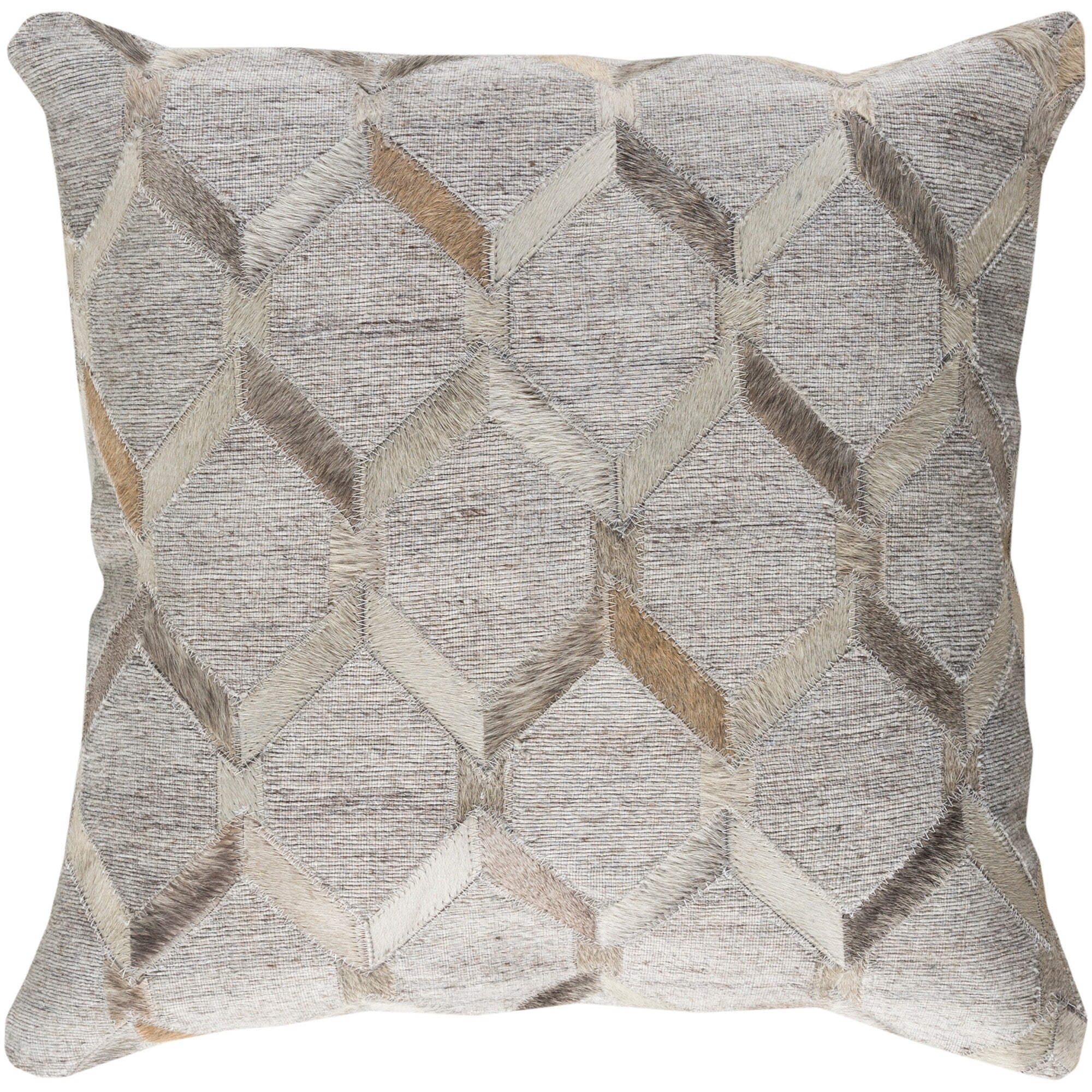 Decorative Schroeder Light Grey 18-inch Throw Pillow Cover