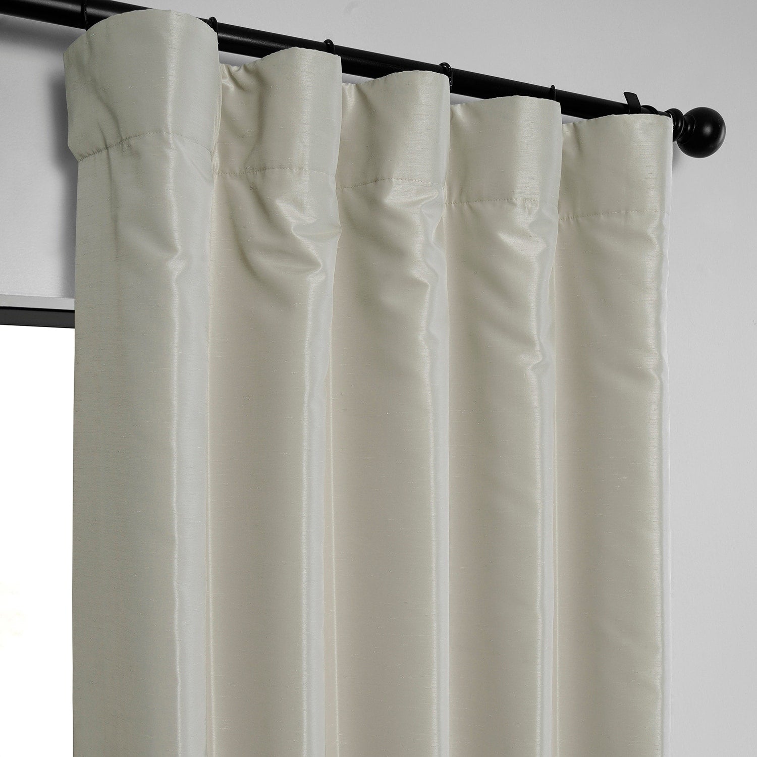 Exclusive Fabrics Textured Faux Dupioni Silk Thermal Blackout Curtains (1 Panel)