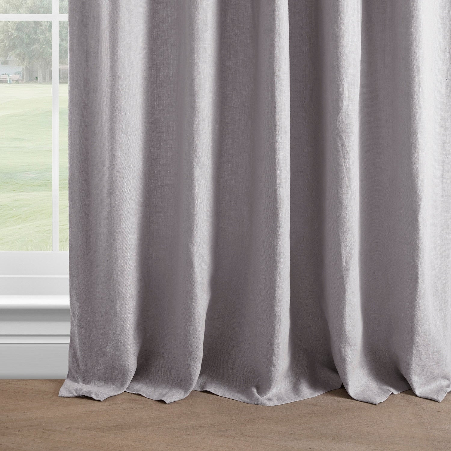 Exclusive Fabrics French Linen Room Darkening Curtains Panel - Elegant luxurious Drapes (1 Panel)