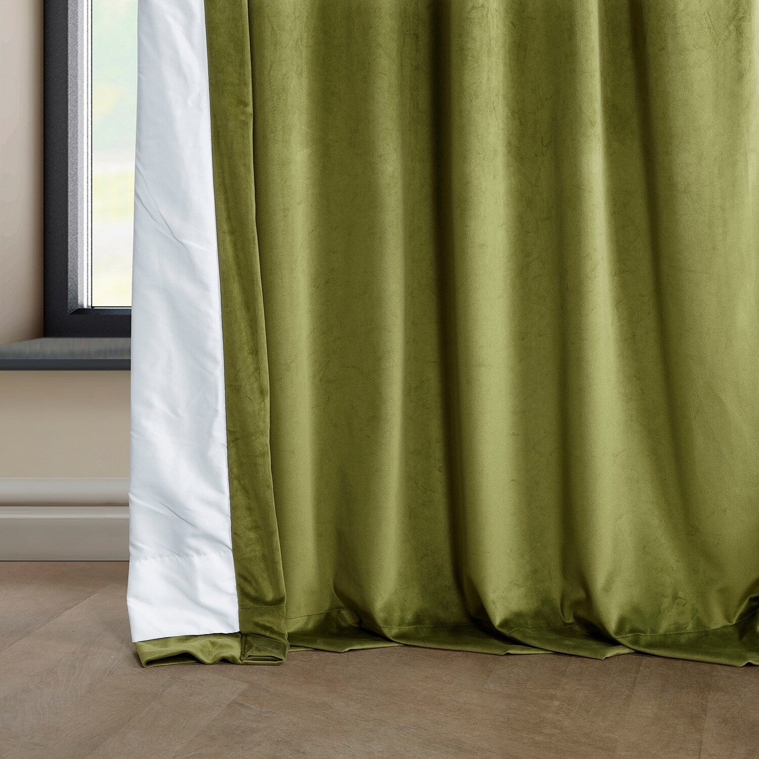 Exclusive Fabrics Heritage Plush Velvet Room Darkening Curtains (1 Panel) Luxury Velvet Curtains for Bedroom & Living Room.