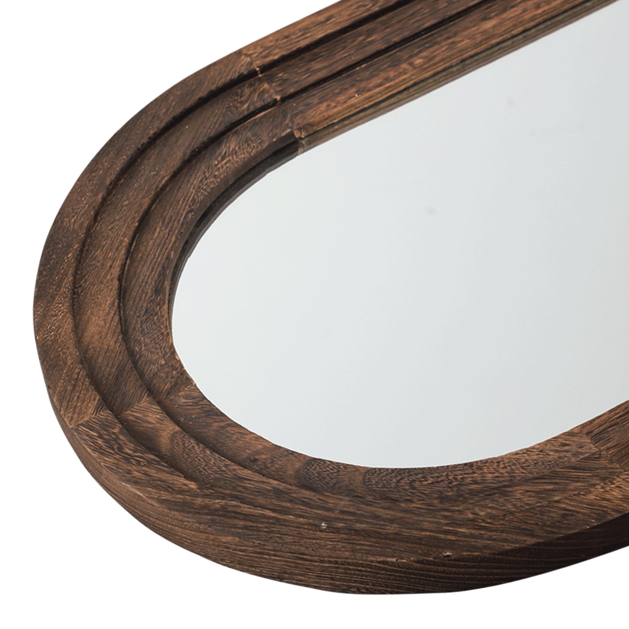 Dovelina Rustic Arched Distressed Wood Mirror Full-length Floor Mirror