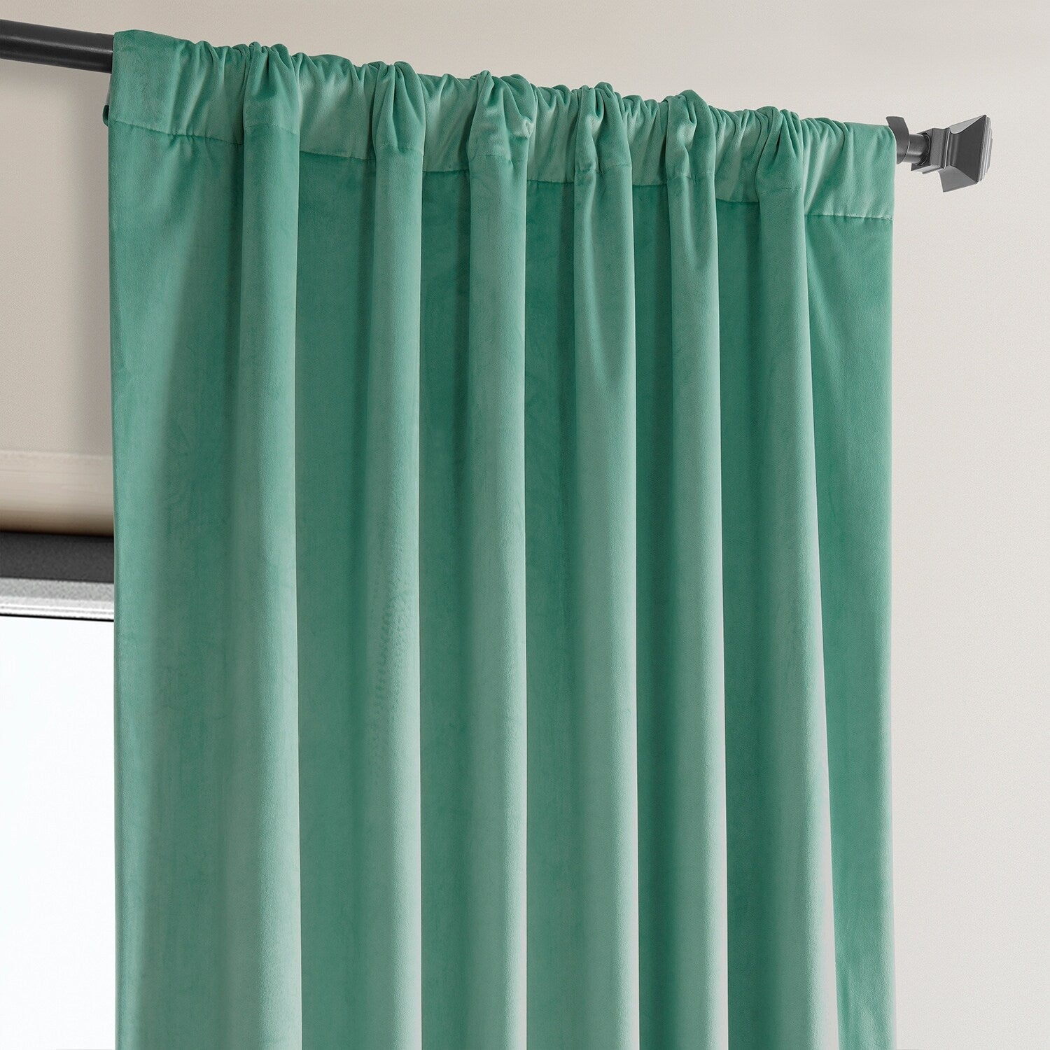 Exclusive Fabrics Heritage Plush Velvet Room Darkening Curtains (1 Panel) Luxury Velvet Curtains for Bedroom & Living Room.