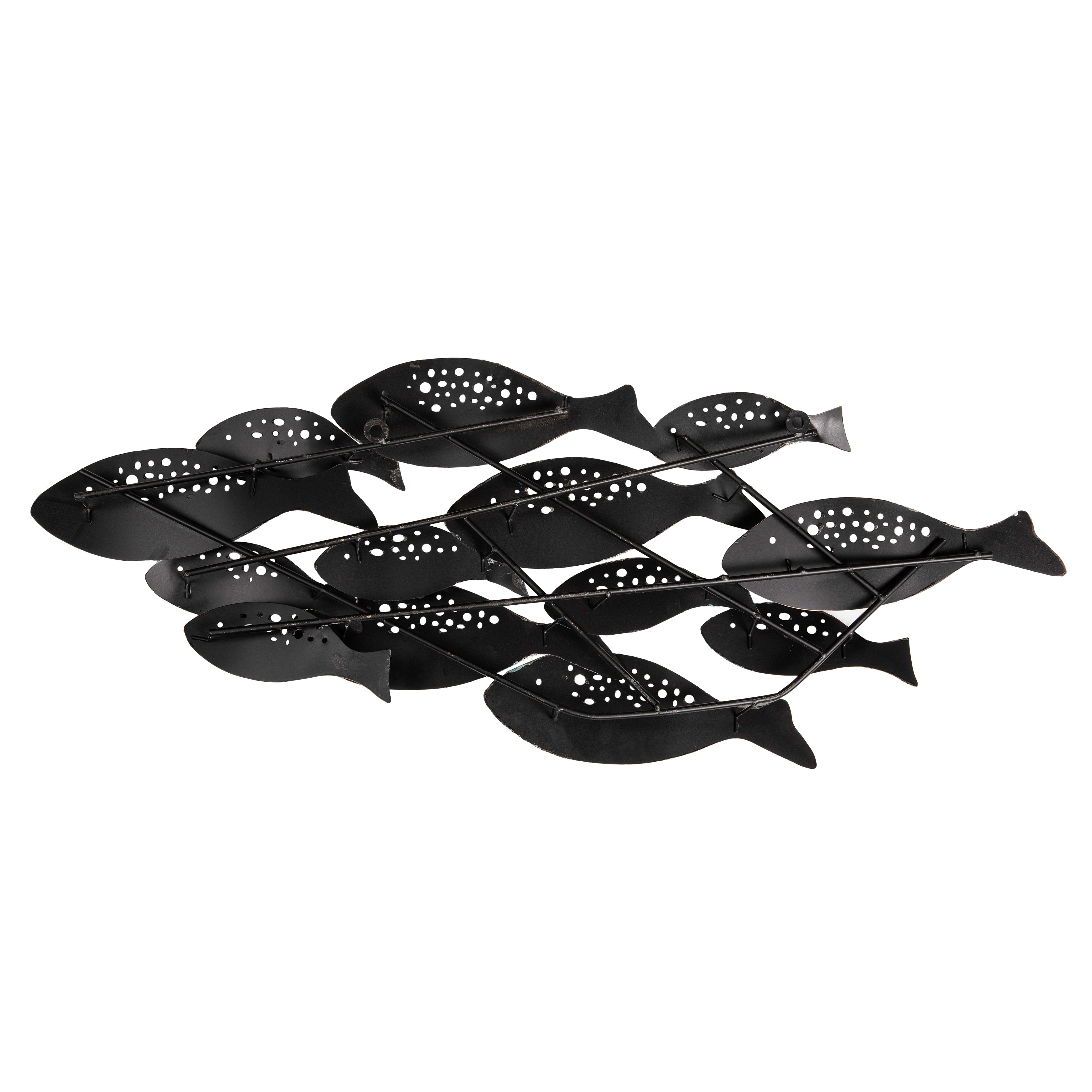 Danya B. School of Fish Modern Coastal Metal Wall Art