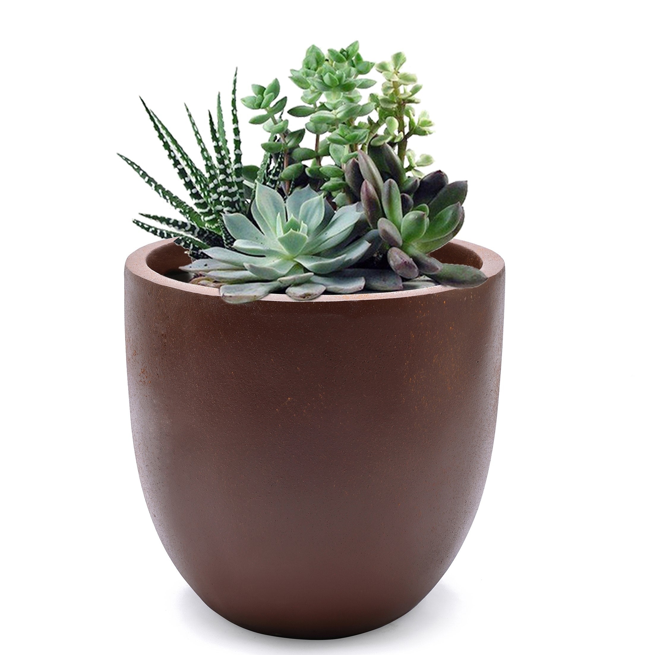 Tapered Round MgO Planter, Indoor and Outdoor