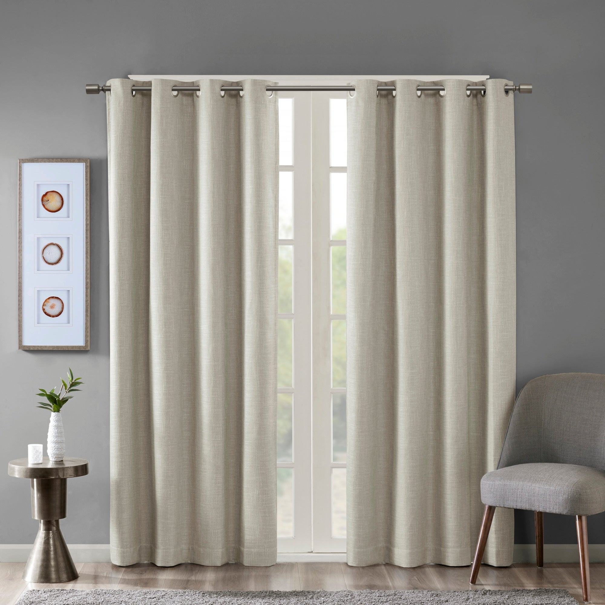 Arlie Printed Heathered Blackout Single Window Curtain Panel by SunSmart