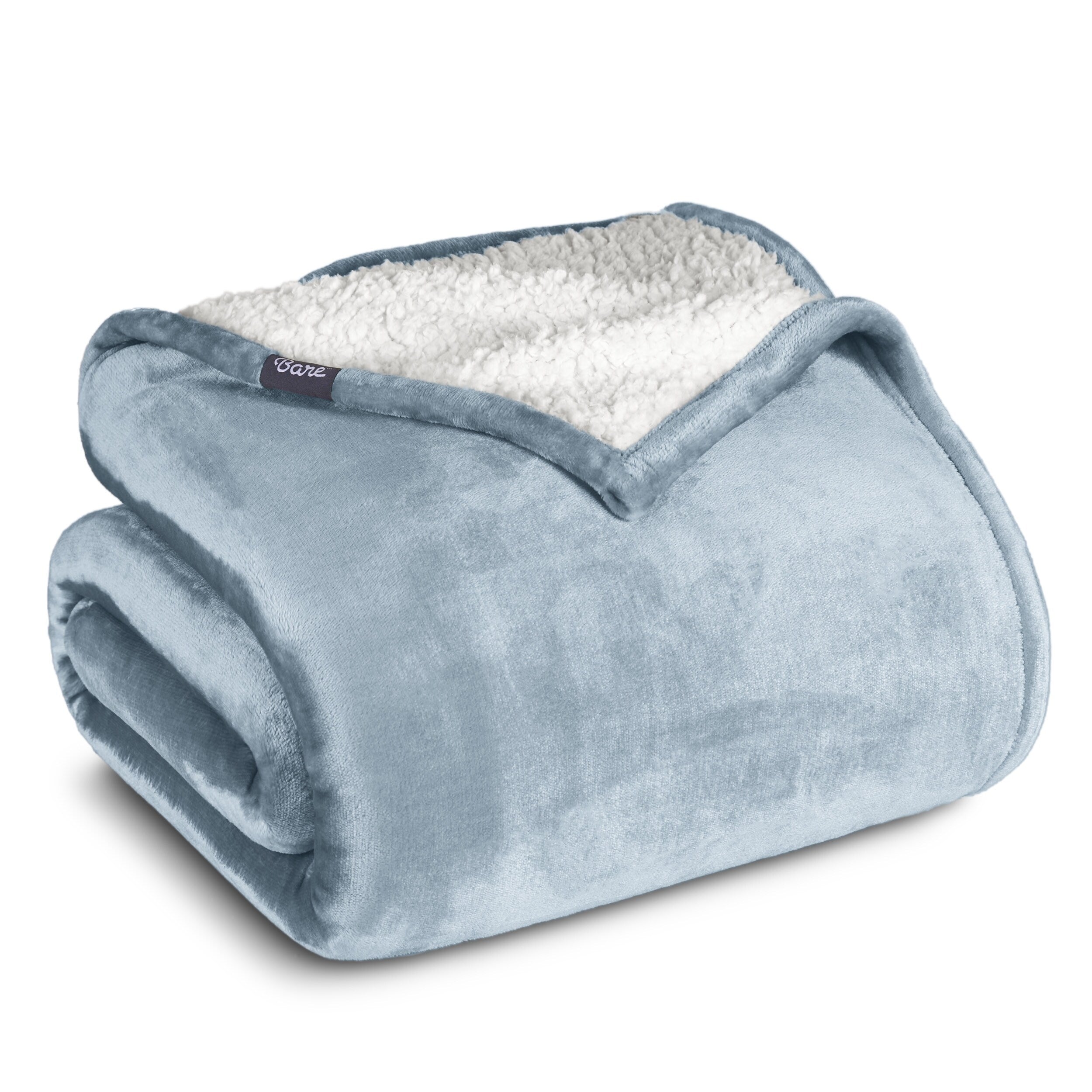 Bare Home Sherpa Fleece Blanket - Reversible Plush Bed Blanket