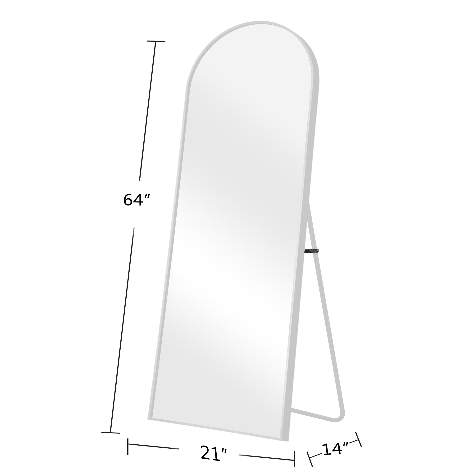 Dovelina Arched Full Length Floor Wall Mirror Standing Mirror