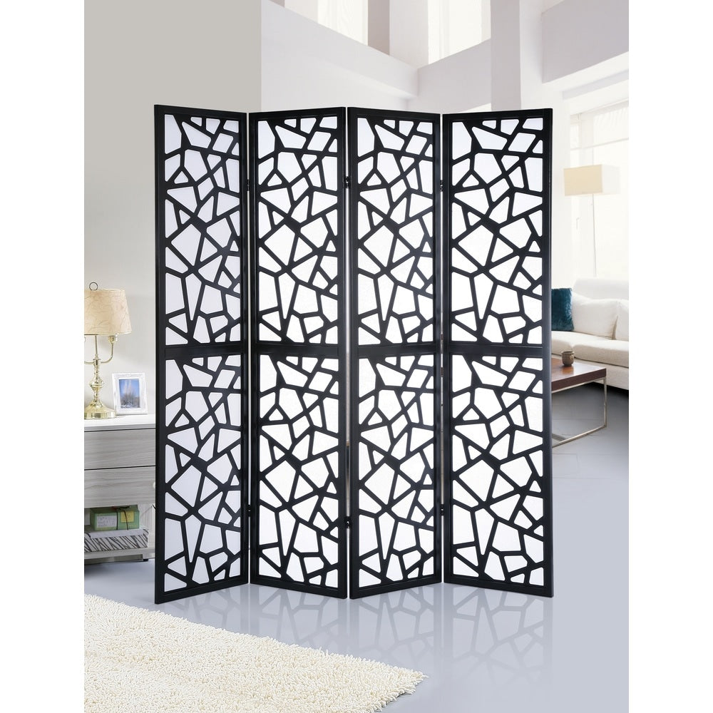 Roundhill Furniture Giyano 4-panel Screen Room Divider