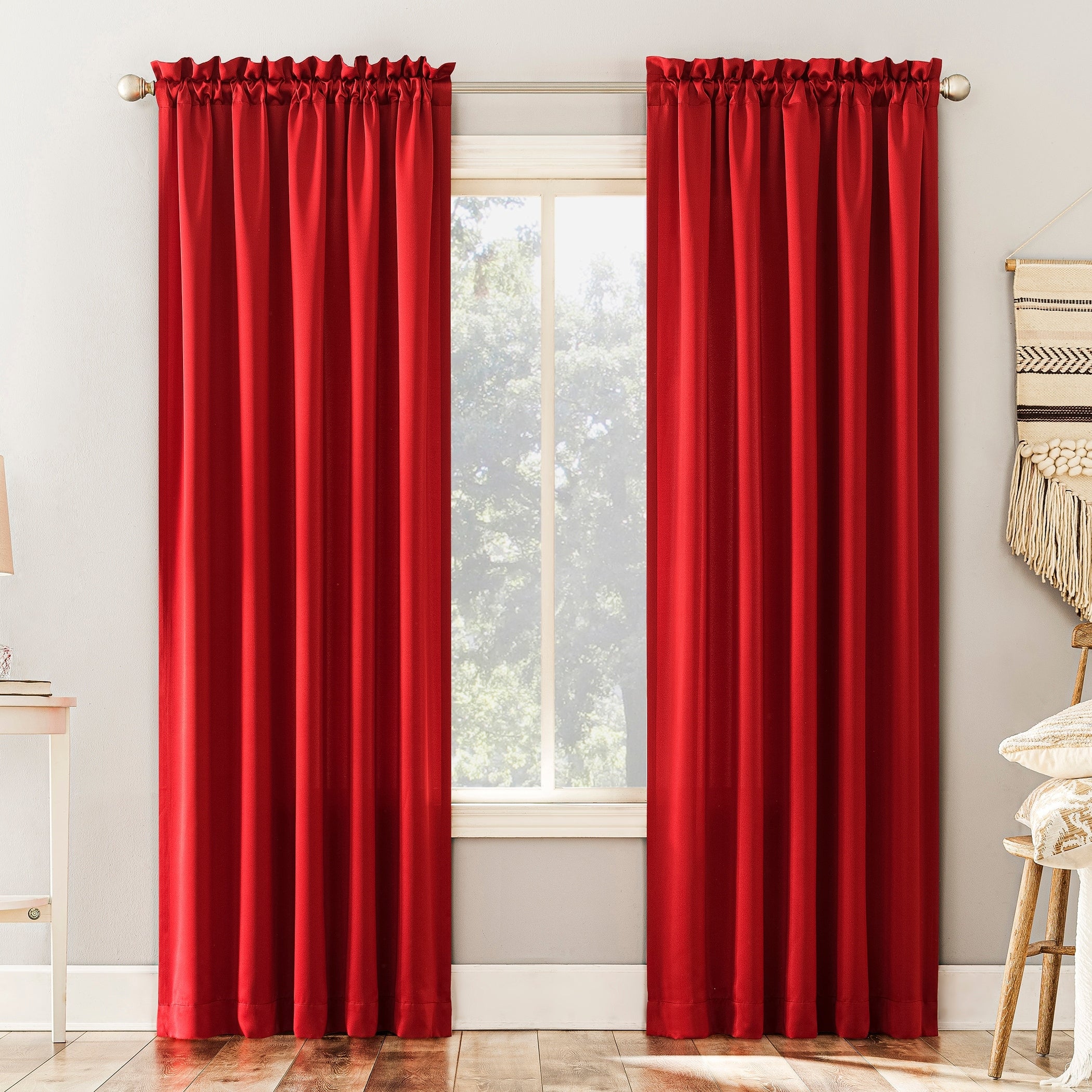 Porch & Den Inez Room Darkening Window Curtain Panel and Valance, Single Panel