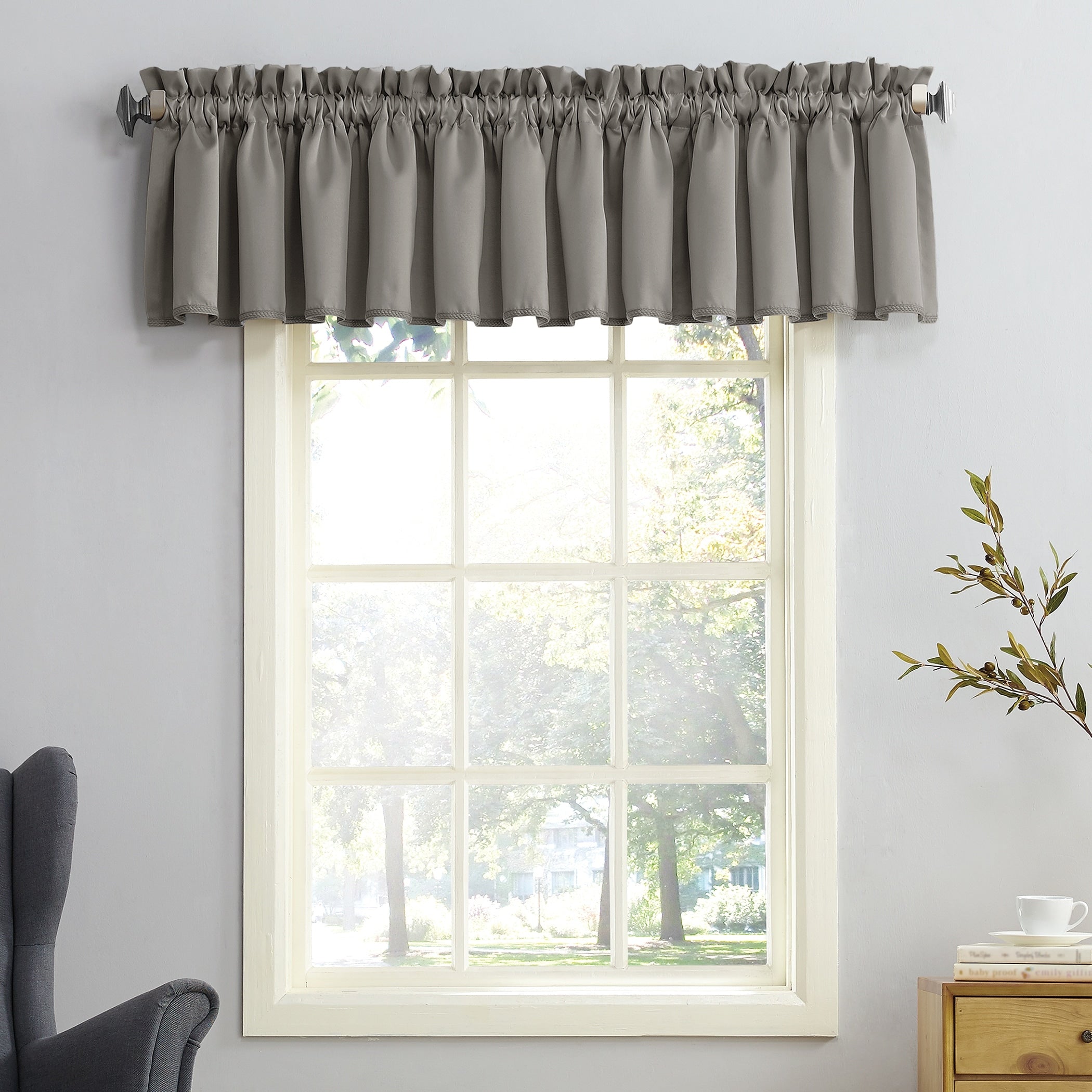 Porch & Den Inez Room Darkening Window Curtain Panel and Valance, Single Panel