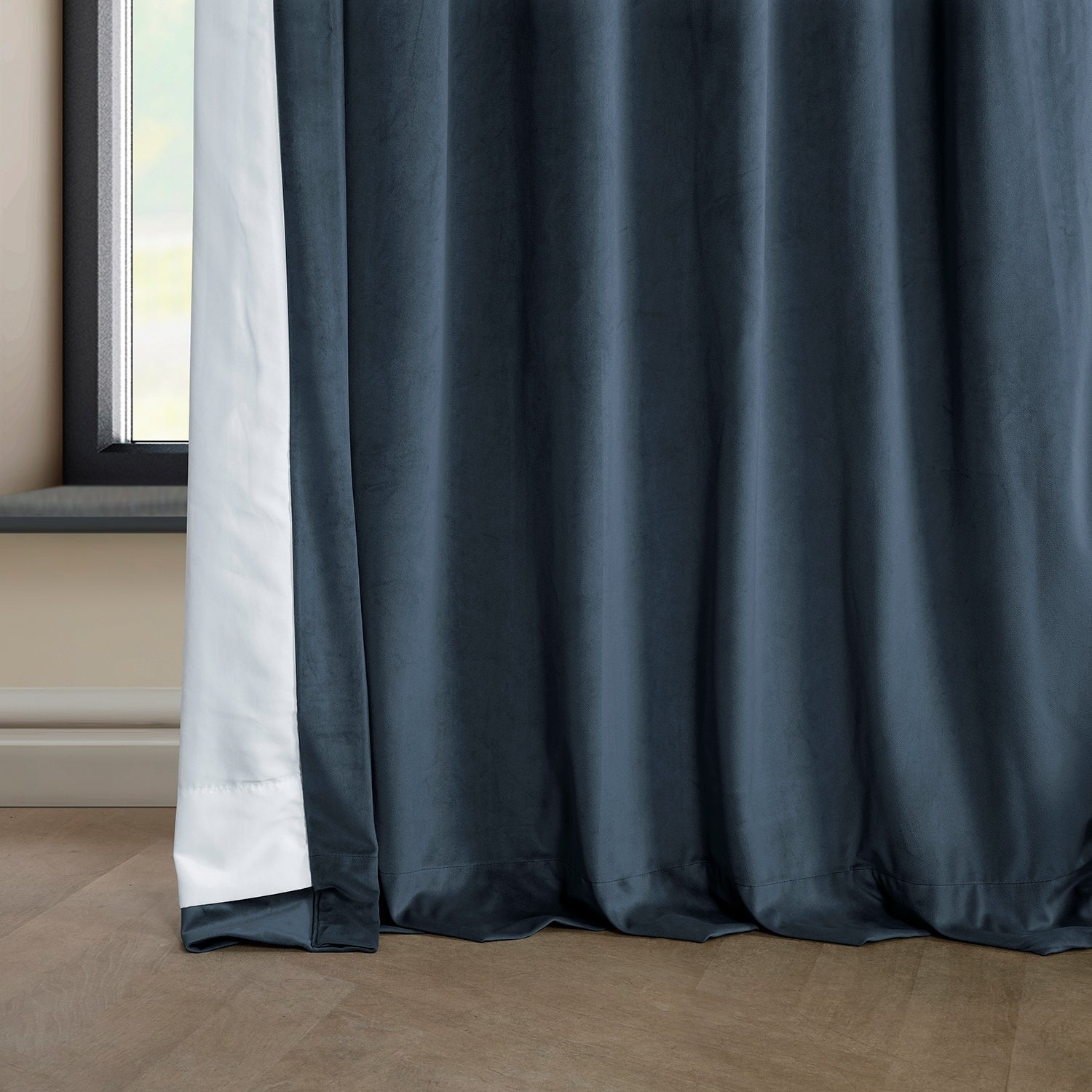 Exclusive Fabrics Heritage Plush Velvet Room Darkening Curtains (1 Panel) Luxury Velvet Curtains for Bedroom & Living Room.