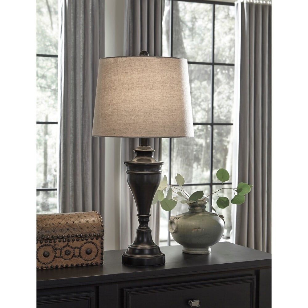 Darlita Bronze Finish 30 Inch Metal Table Lamps - Set of 2