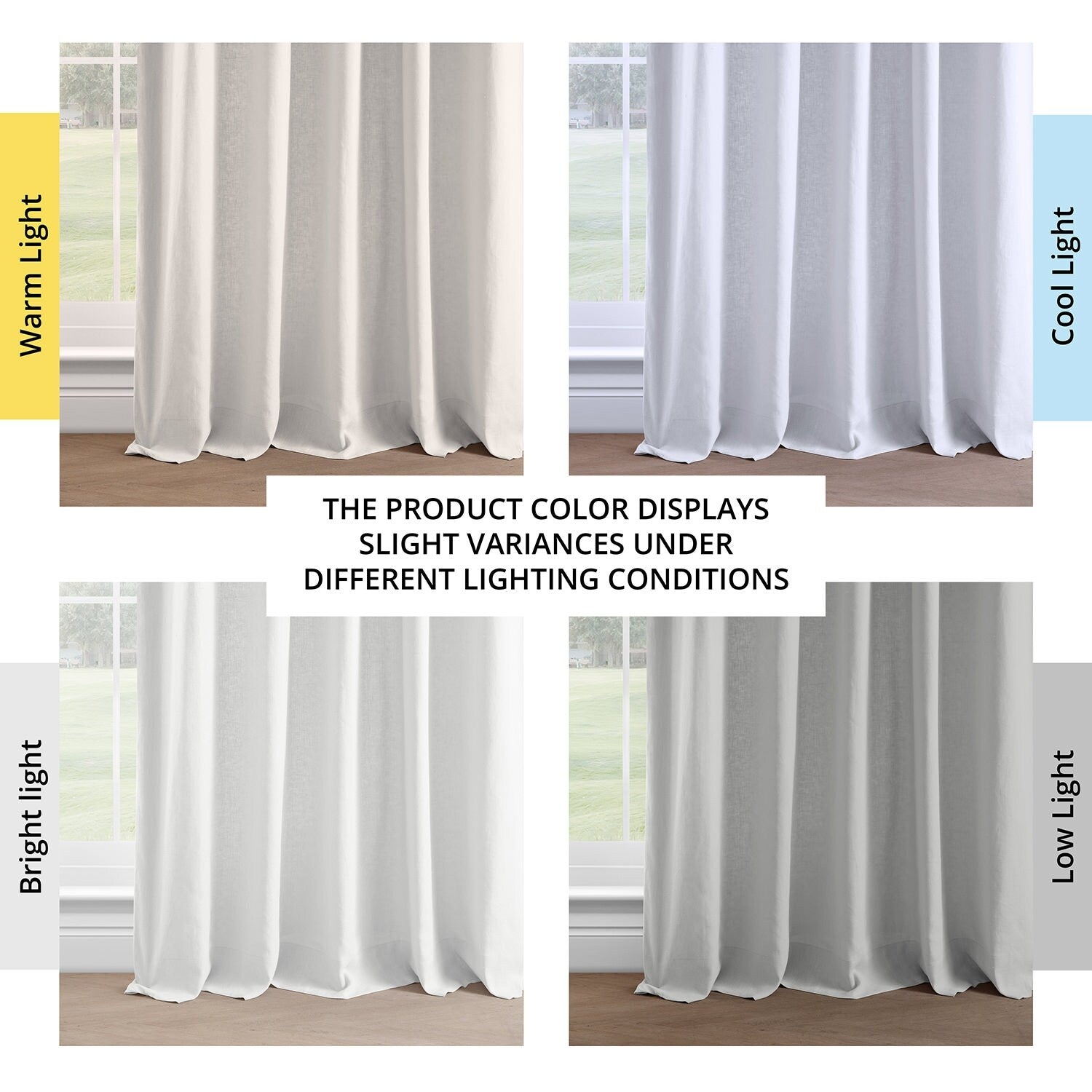 Exclusive Fabrics French Linen Room Darkening Curtains Panel - Elegant luxurious Drapes (1 Panel)