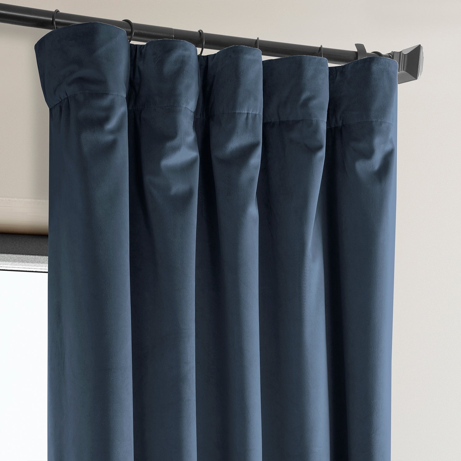 Exclusive Fabrics Heritage Plush Velvet Room Darkening Curtains (1 Panel) Luxury Velvet Curtains for Bedroom & Living Room.