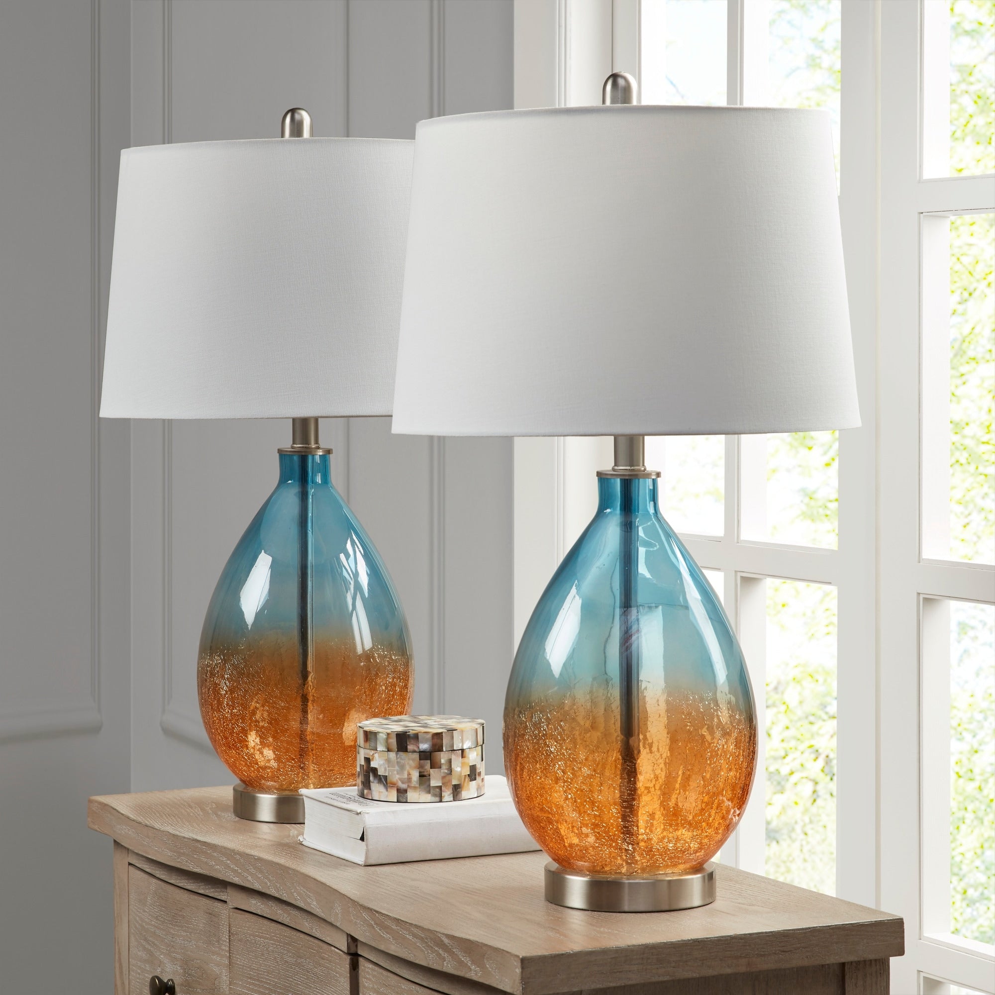 510 Design Cortina Ombre Glass Table Lamp, Set of 2