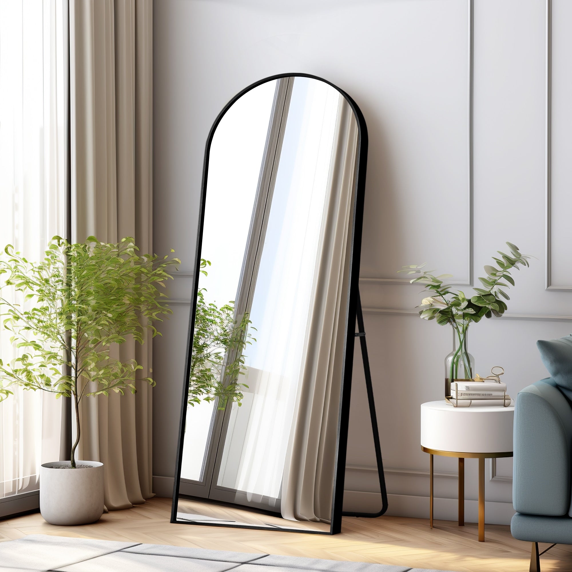 Dovelina Arched Full Length Floor Wall Mirror Standing Mirror