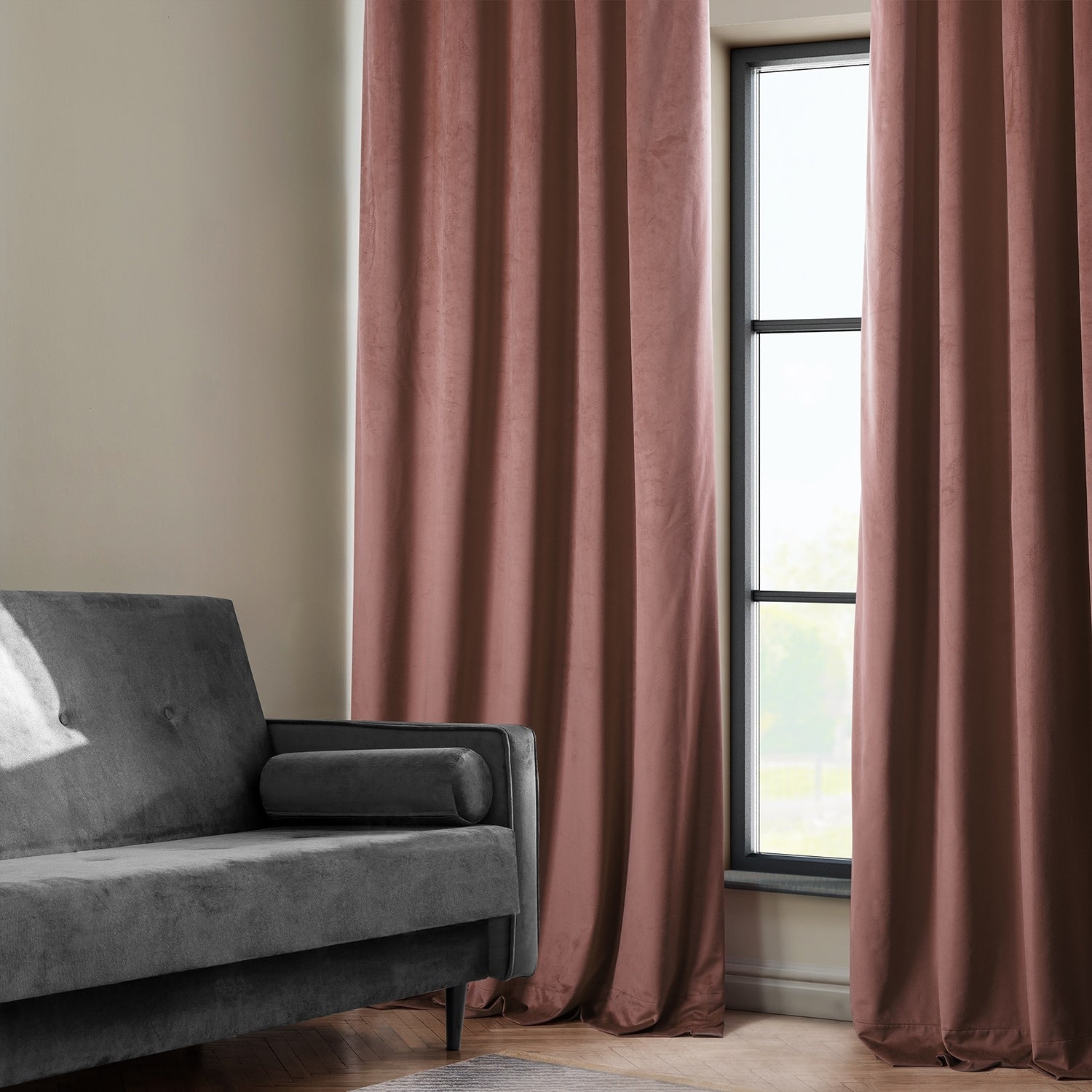 Exclusive Fabrics Heritage Plush Velvet Room Darkening Curtains (1 Panel) Luxury Velvet Curtains for Bedroom & Living Room.