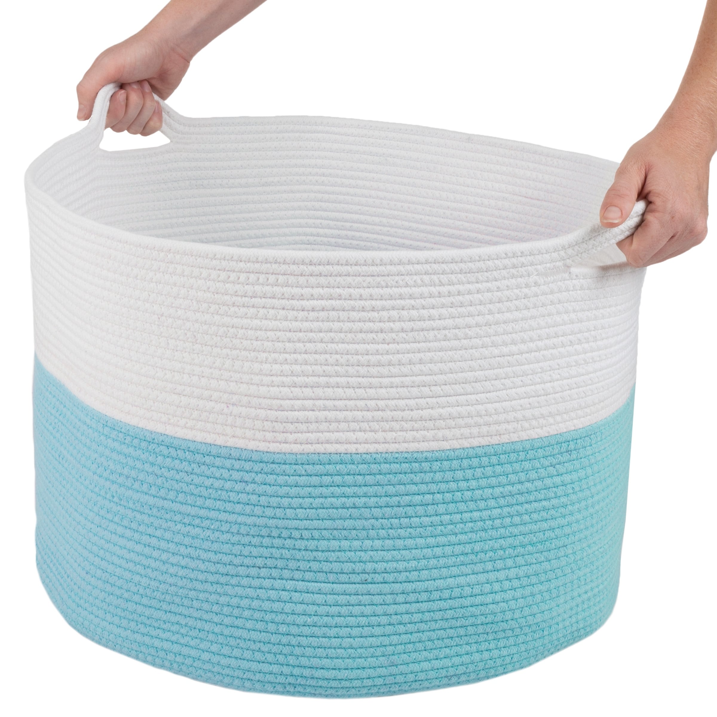 Extra-Large Basket - Cotton Rope Basket with Handles - Baskets for Organizing by Home-Complete