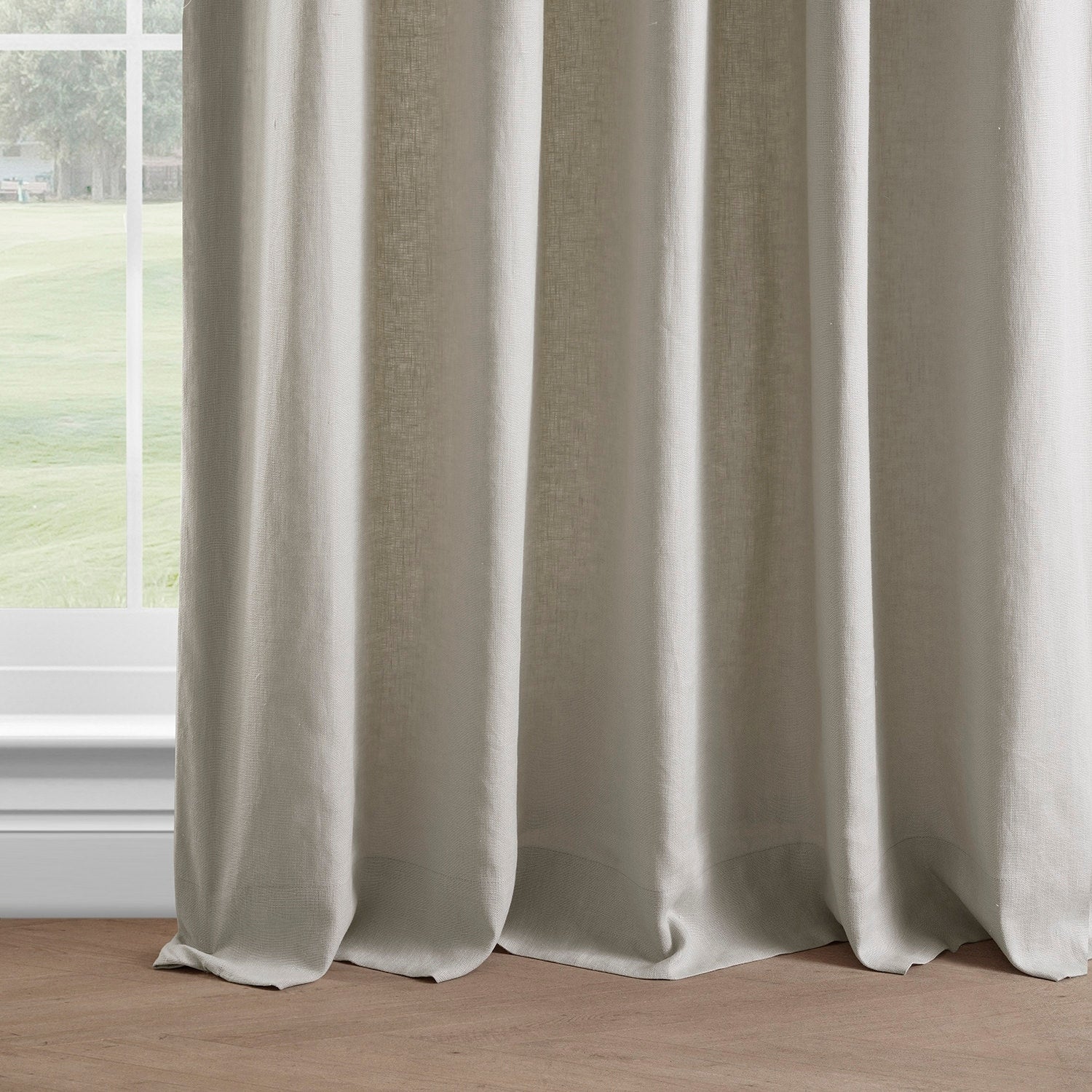 Exclusive Fabrics French Linen Room Darkening Curtains Panel - Elegant luxurious Drapes (1 Panel)