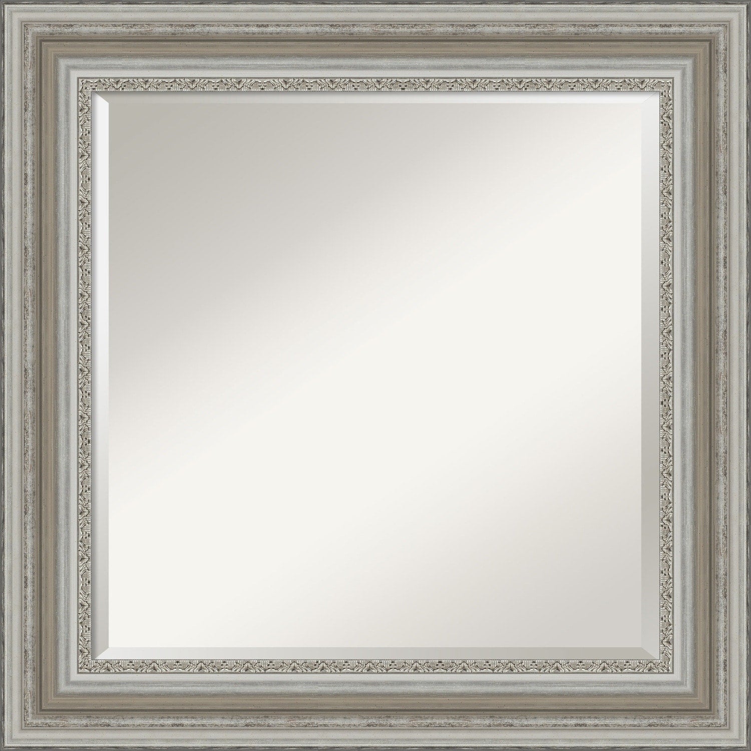 Beveled Bathroom Wall Mirror - Parlor Silver Frame