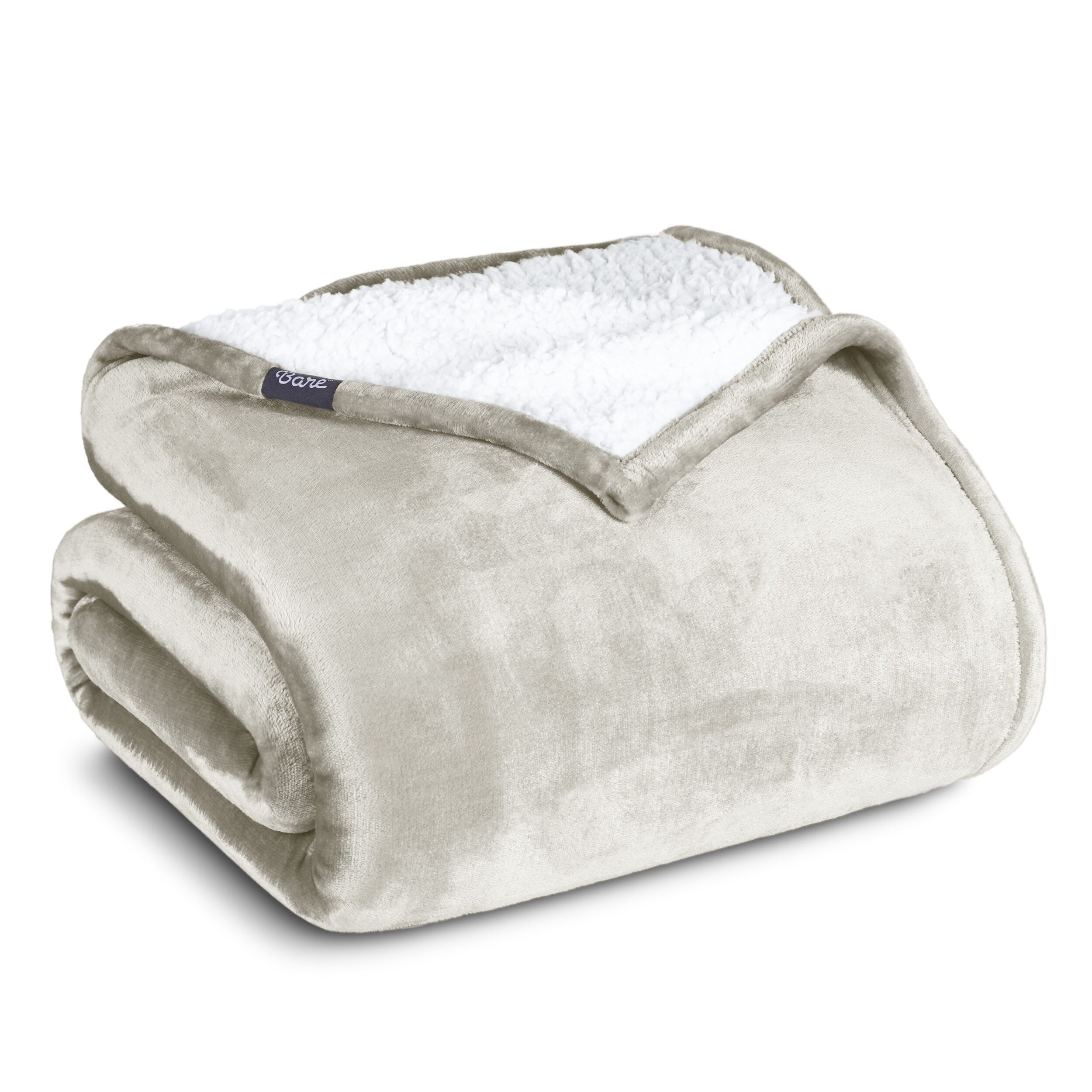 Bare Home Sherpa Fleece Blanket - Reversible Plush Bed Blanket