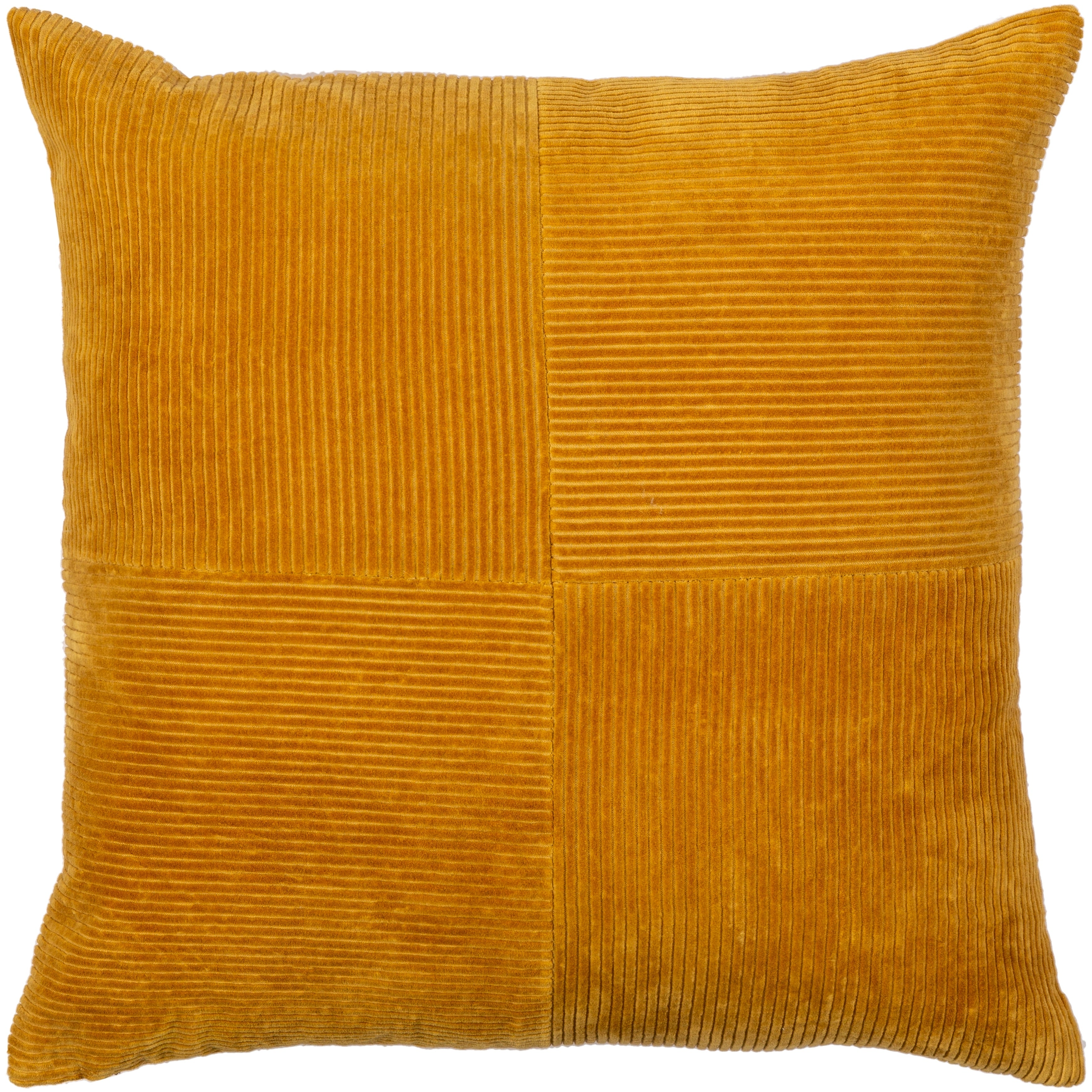 Livabliss Erica Simple Soft Blocked Corduroy Throw Pillow