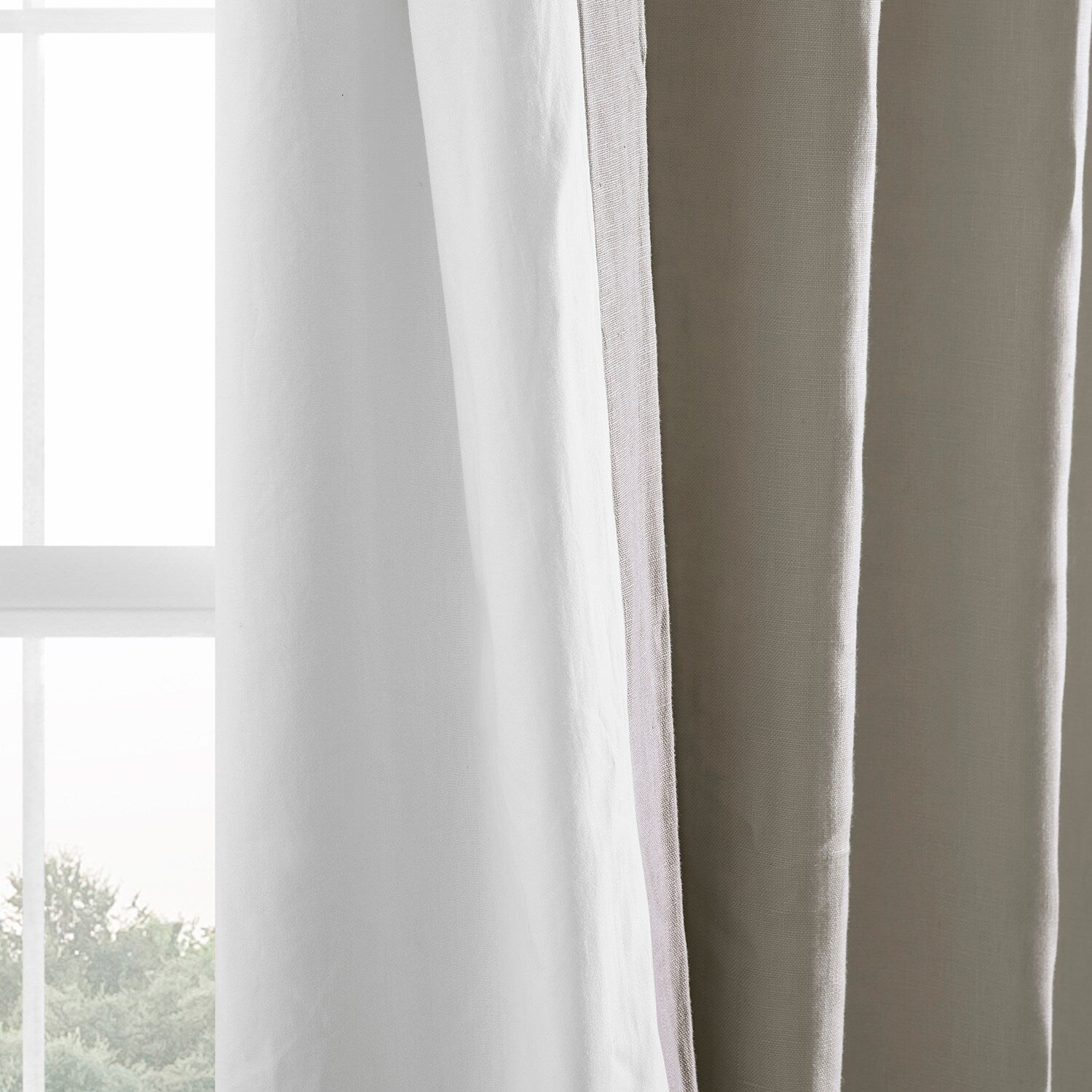 Exclusive Fabrics French Linen Room Darkening Curtains Panel - Elegant luxurious Drapes (1 Panel)