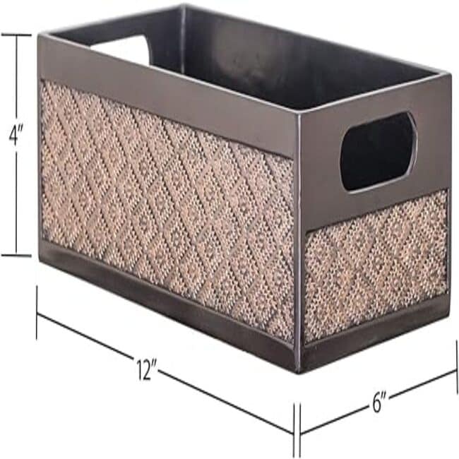 Creative Scents Dublin Brown Bathroom Toilet Paper Storage Basket