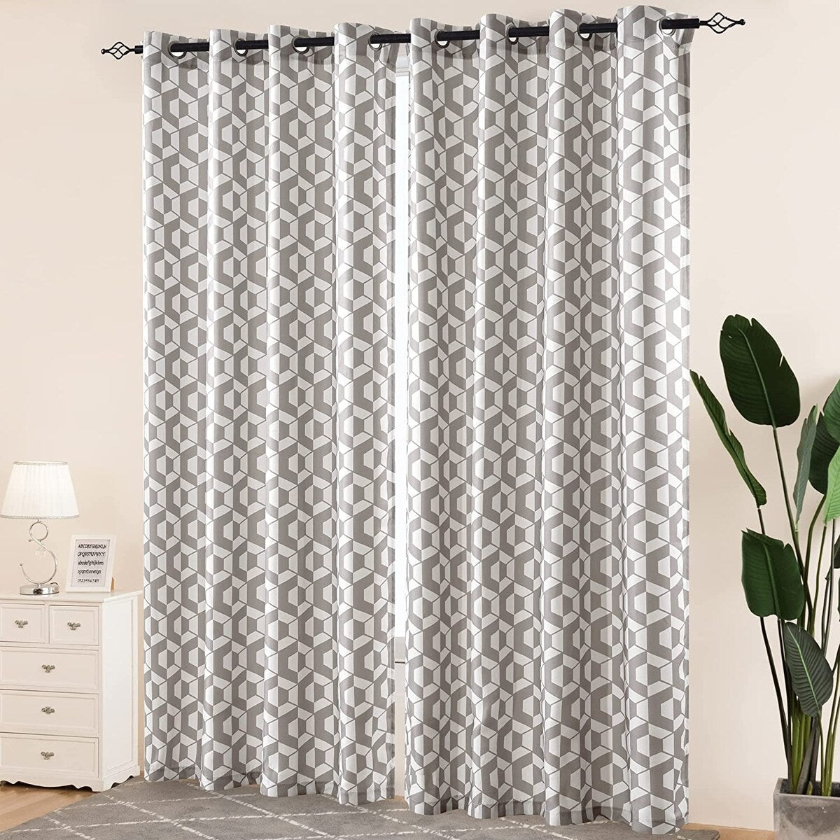 Subrtex Printed 2 Piece Panels Blackout Curtains Colorful Window Drapes