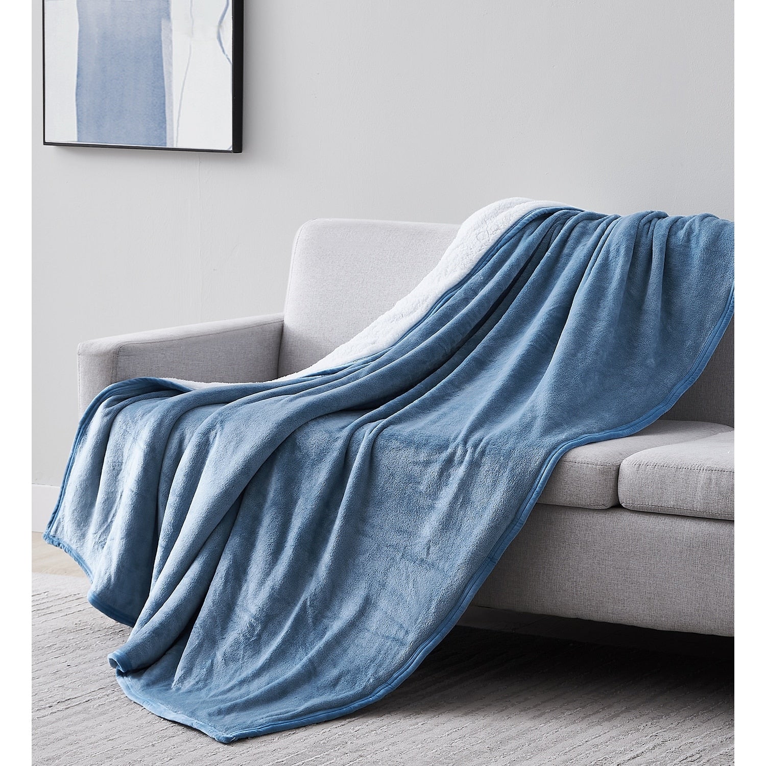 Southshore Fine Linens Reversible Sherpa Fleece Blanket